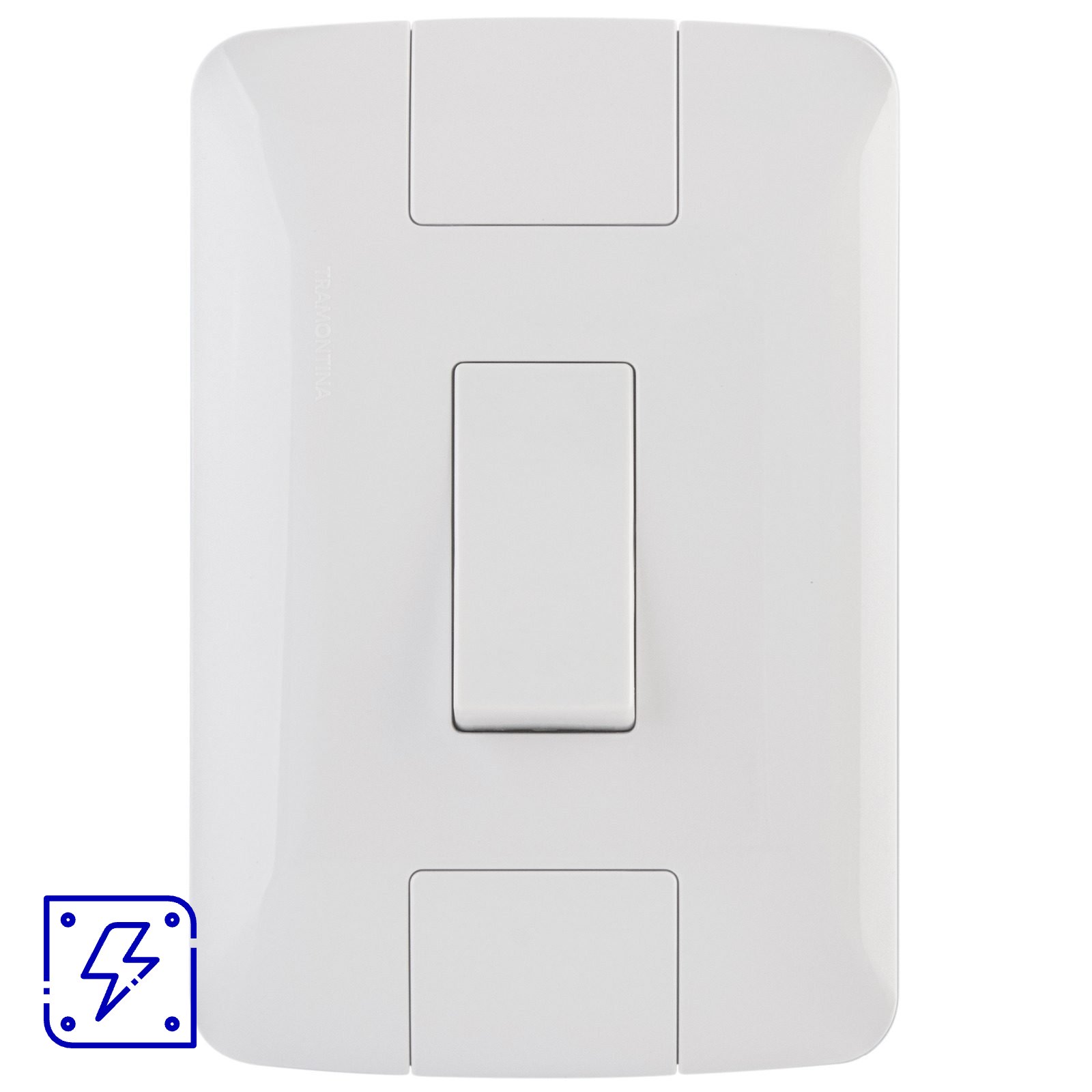 Conjunto 4x2 com 1 Interruptor Paralelo Tramontina Aria 6 A 250 V Branco 20 UNIDADES EMB.MINIMA
