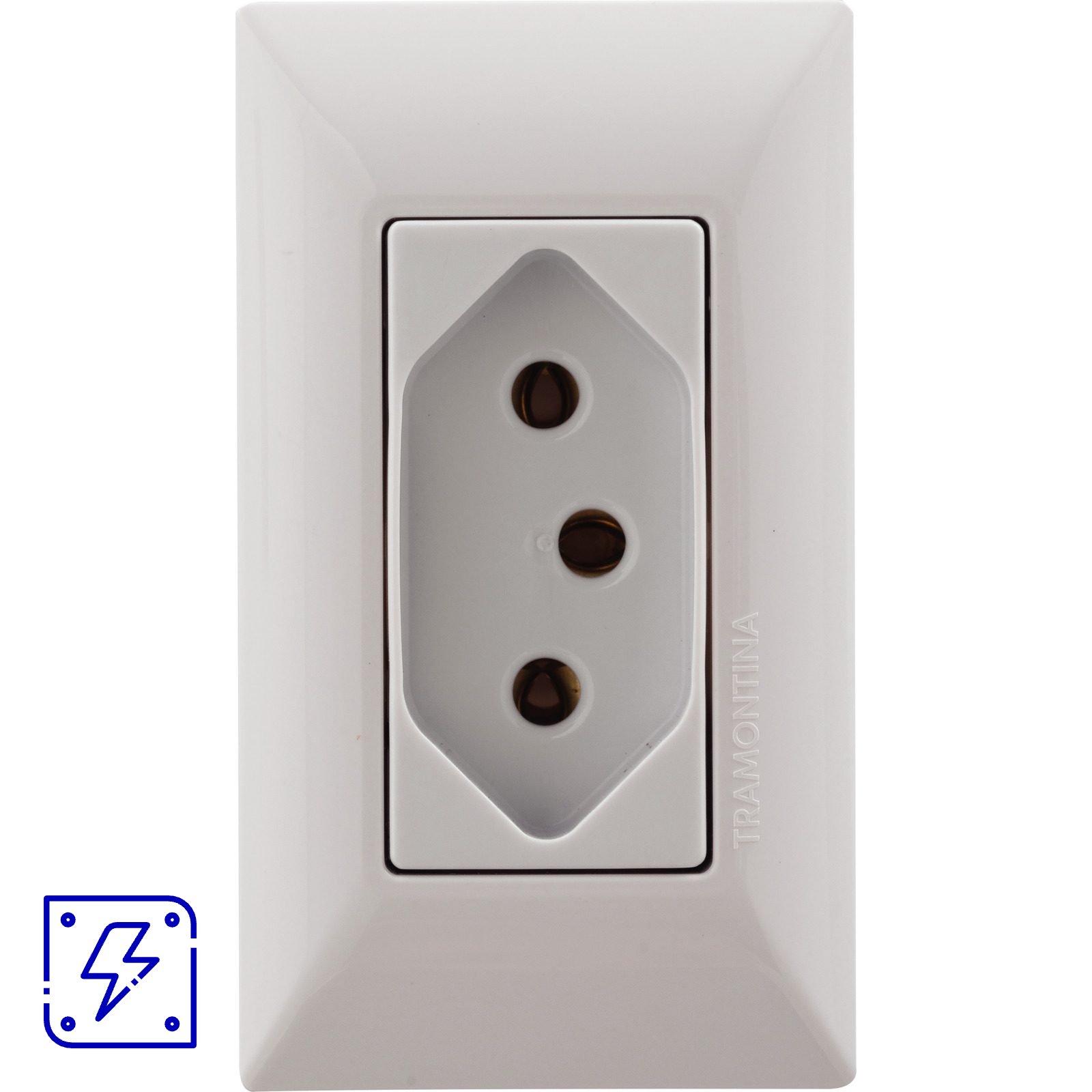 Conjunto para Móvel 1 Tomada 2P+T 20 A Tramontina Aria Branca 10 UNIDADES EMB.MINIMA