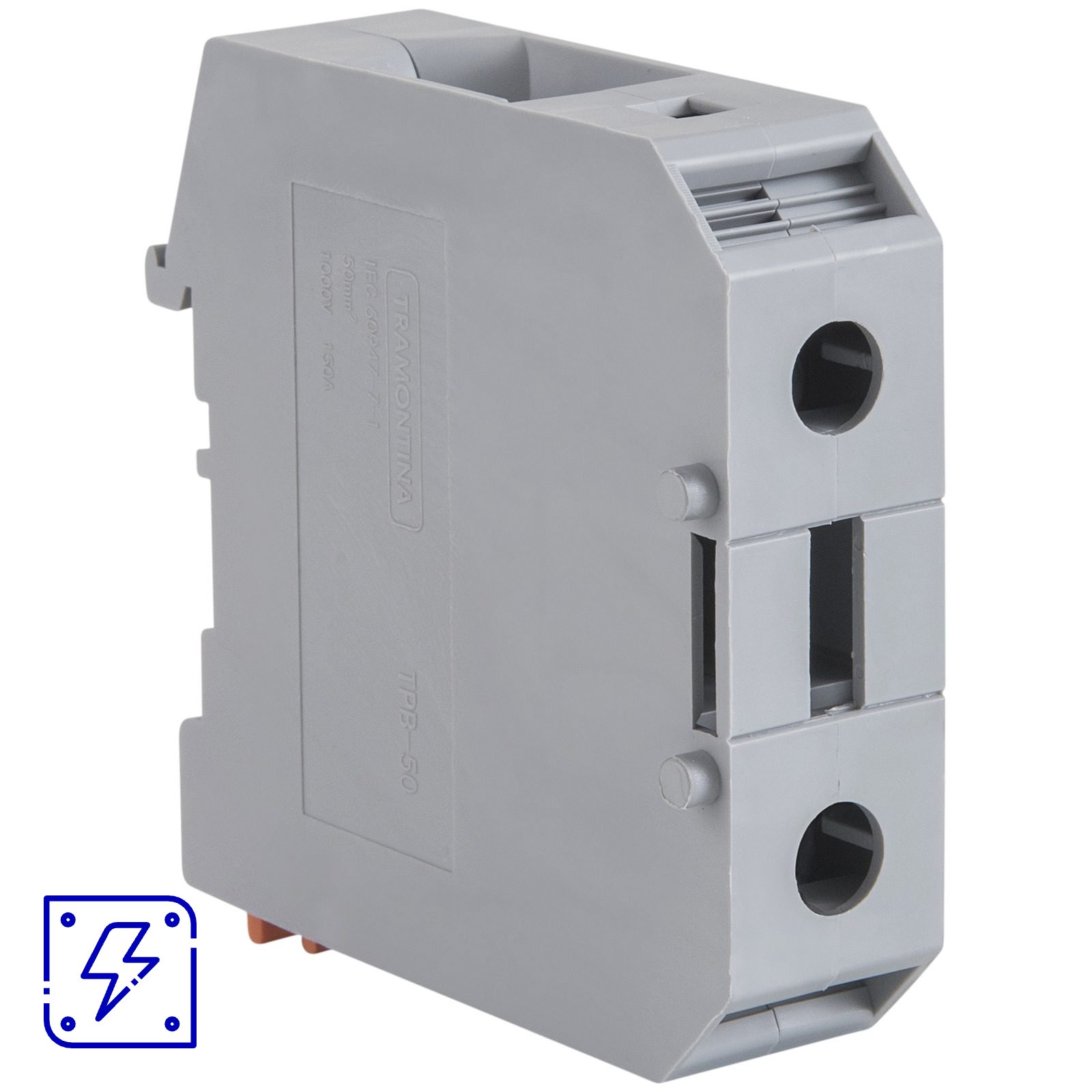 Borne de Conexão a Parafuso Cinza 50 mm² Tramontina TPB-50 10 UNIDADES EMB.MINIMA