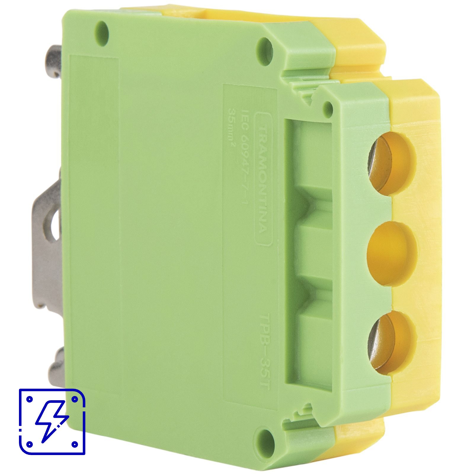 Borne de Conexão a Parafuso Verde/Amarelo 35 mm² Tramontina TPB-35T 20 UNIDADES EMB.MINIMA