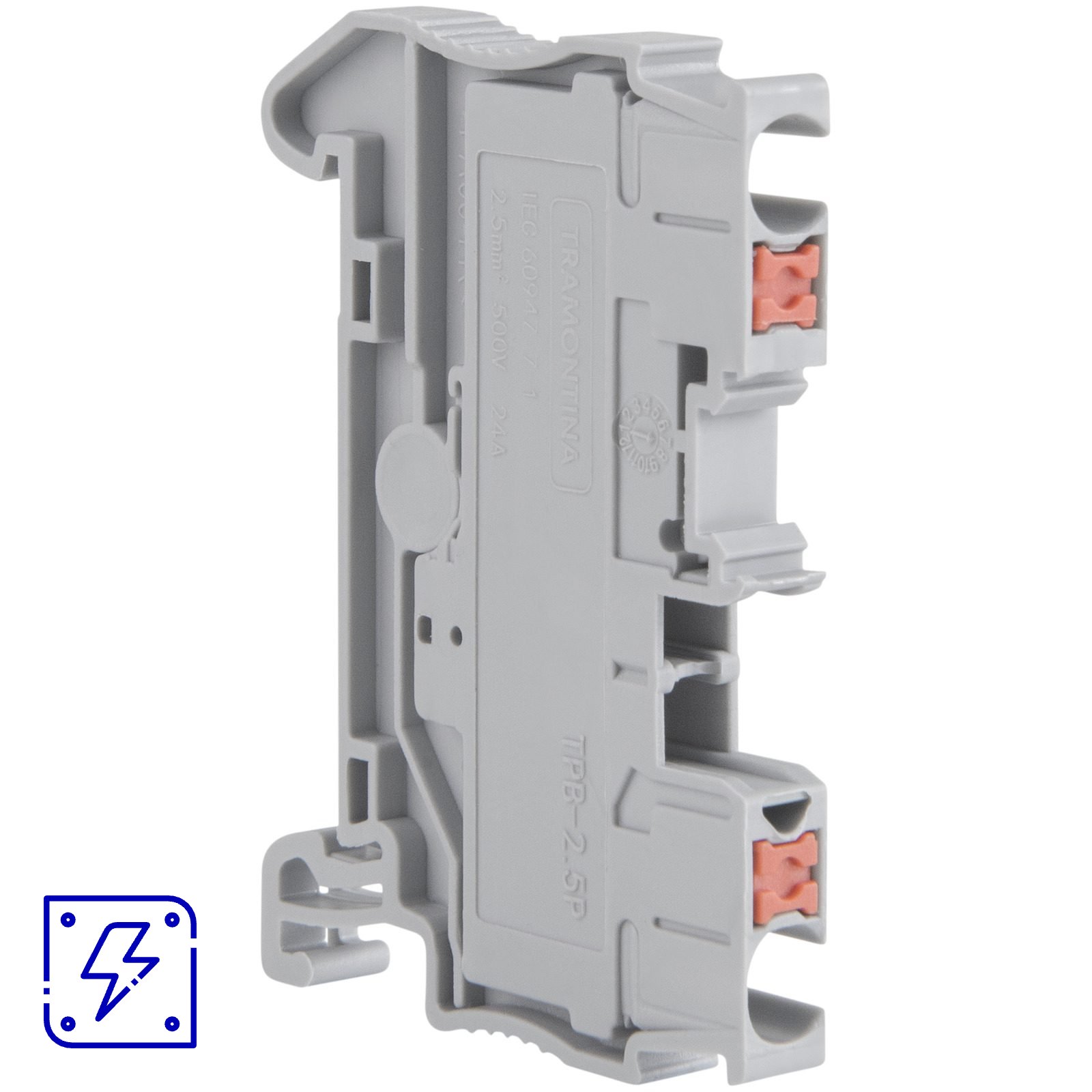 Borne de Conexão Push-In Cinza 2,5 mm² Tramontina TPB-2.5P 100 UNIDADES EMB.MINIMA