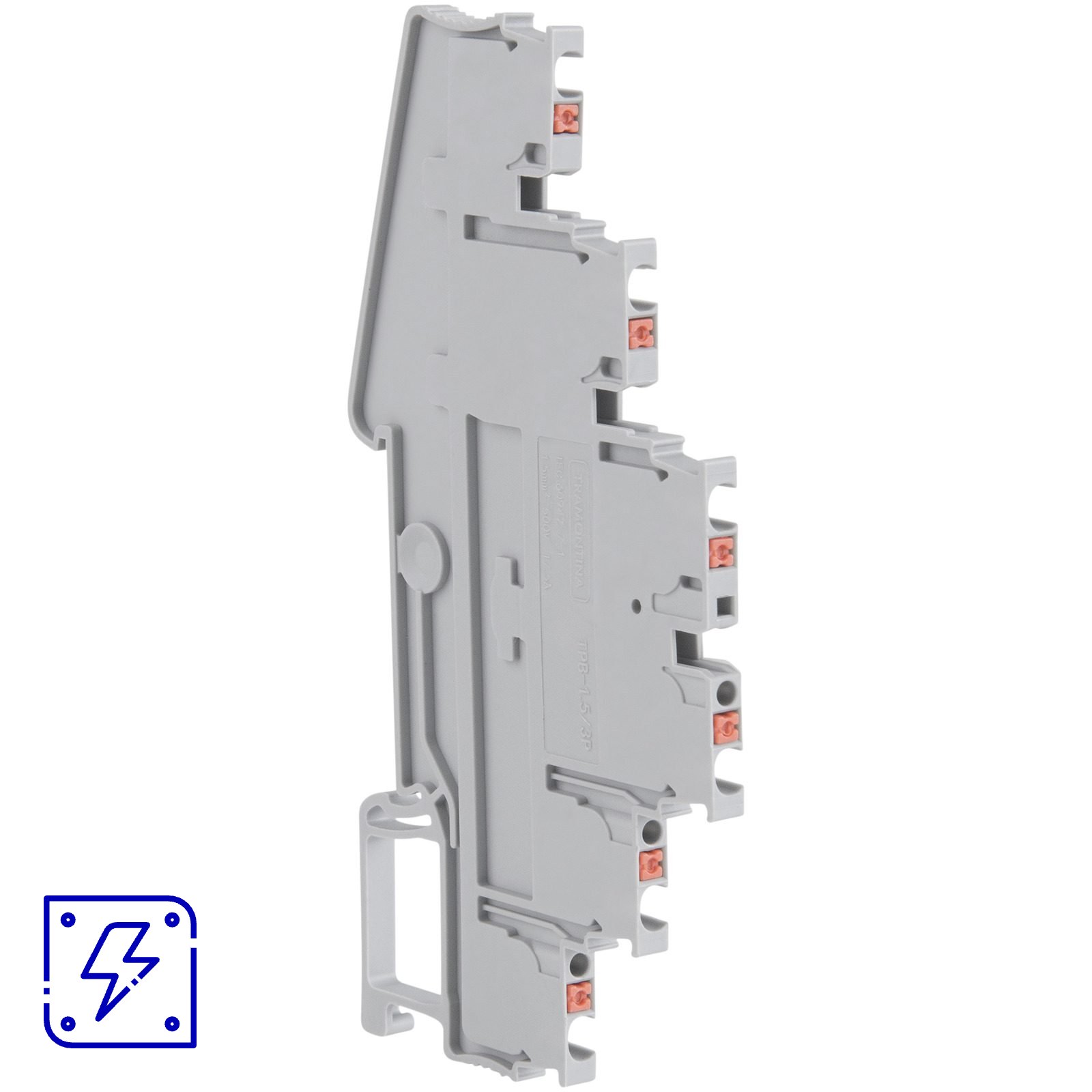Borne de Conexão Push-In Cinza 1,5 mm² com 3 Conexões Tramontina TPB-1.5/3P 50 UNIDADES EMB.MINIMA