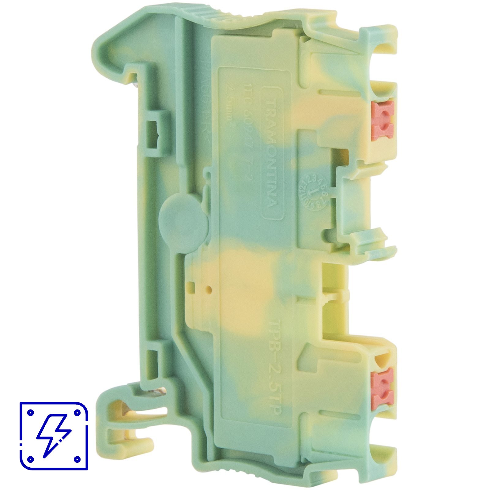Borne de Conexão Push-In Verde/Amarelo 2,5 mm² Tramontina TPB-2.5TP 100 UNIDADES EMB.MINIMA