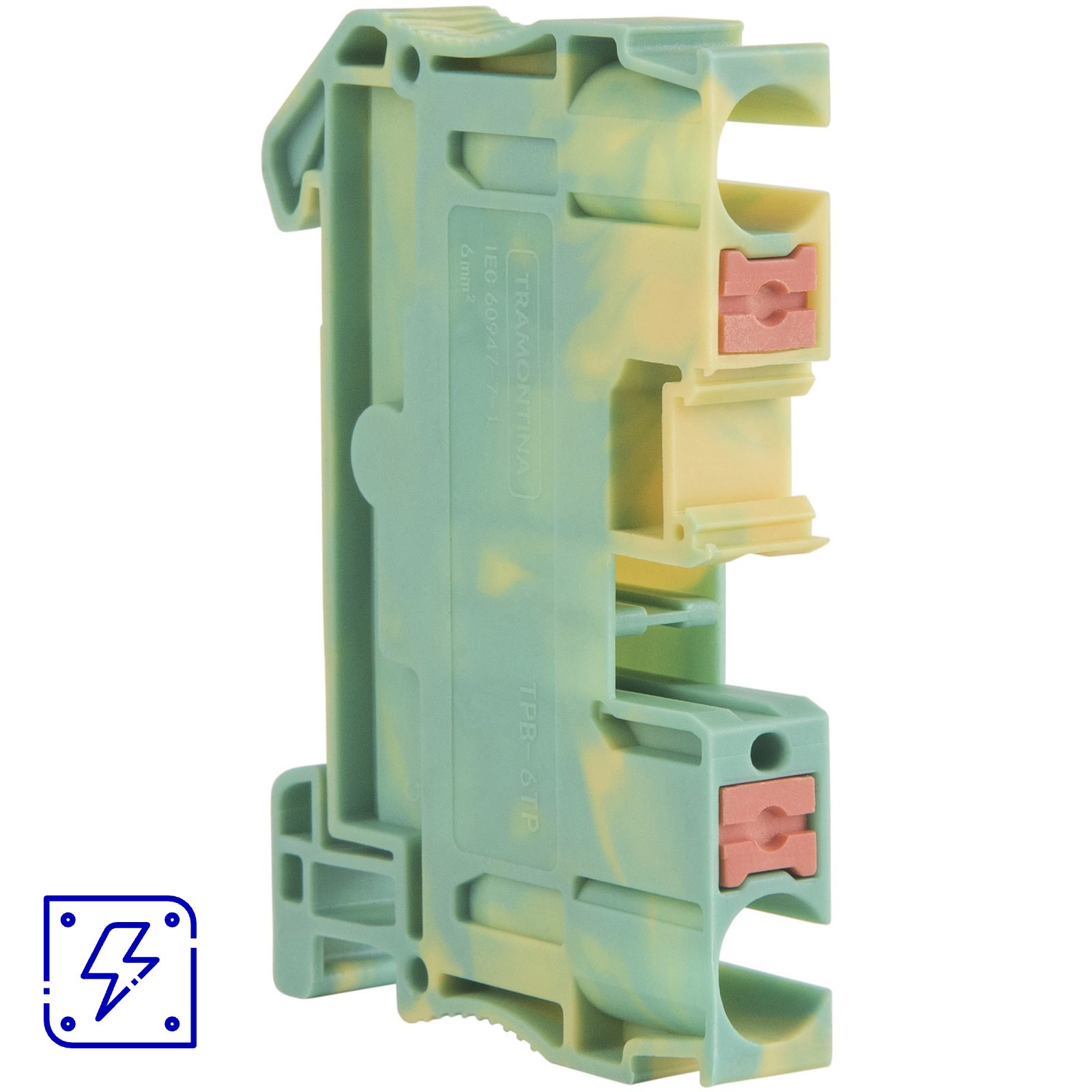 Borne de Conexão Push-In Verde/Amarelo 6 mm² Tramontina TPB-6TP 50 UNIDADES EMB.MINIMA