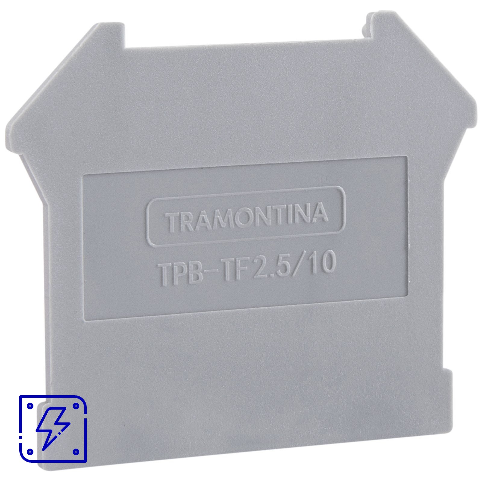 Tampa Lateral para Borne de Conexão a Parafuso 2,5/10 mm² Tramontina TPB-TF2,5/10, 20 peças. 1 UNIDADES EMB.MINIMA