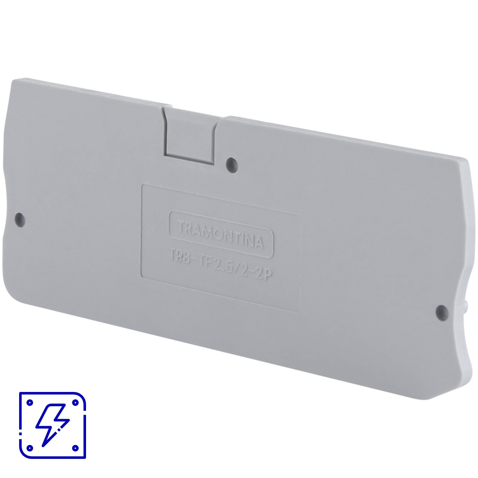 Tampa Lateral para Borne de Conexão Push-In 2,5 mm² Duplo Tramontina TPB-TF2.5/2-2P , 20 peças. 1 UNIDADES EMB.MINIMA