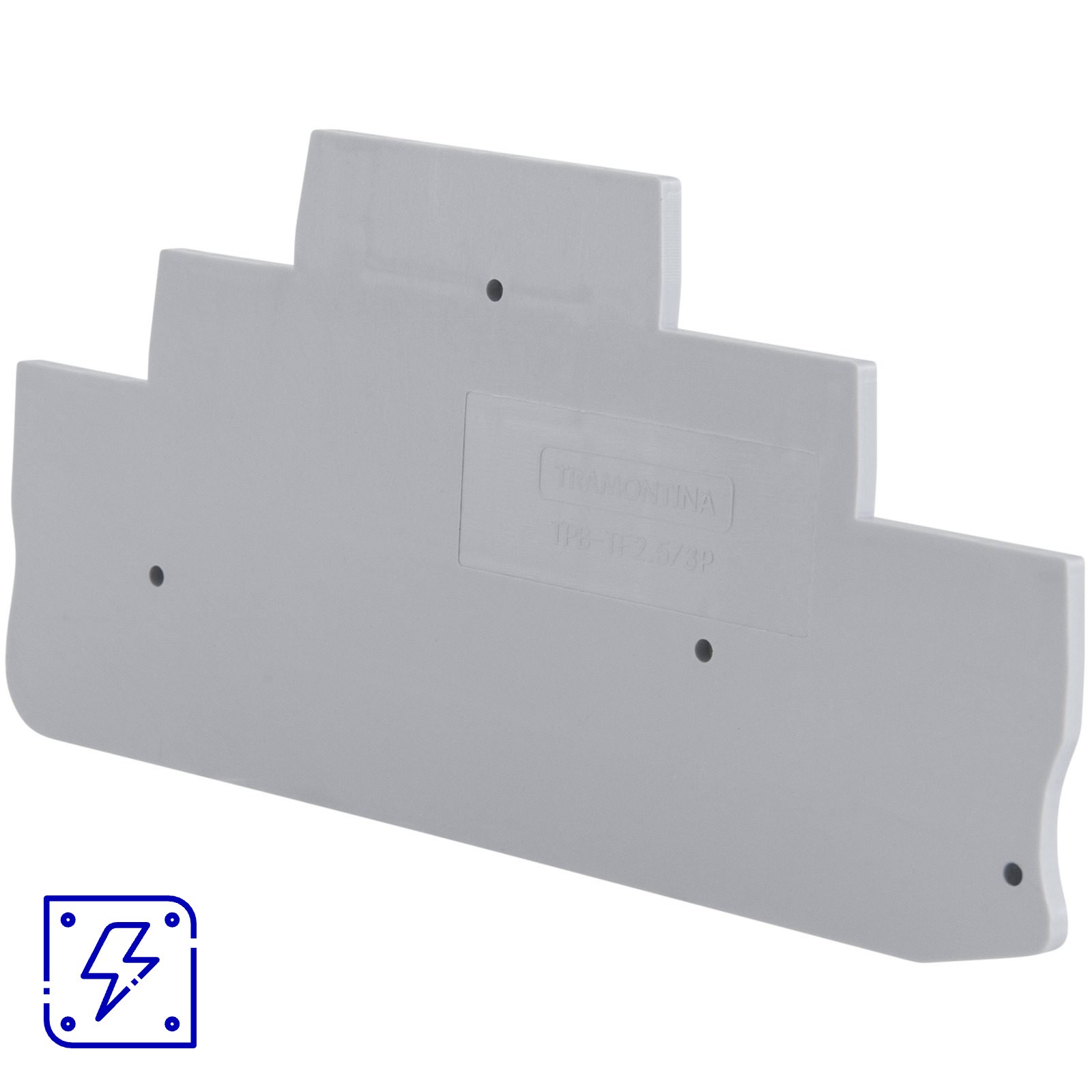 Tampa Lateral para Borne de Conexão Push-In 2,5 mm² com 3 Conexões Tramontina TPB-TF2.5/3P, 20 peças. 1 UNIDADES EMB.MINIMA