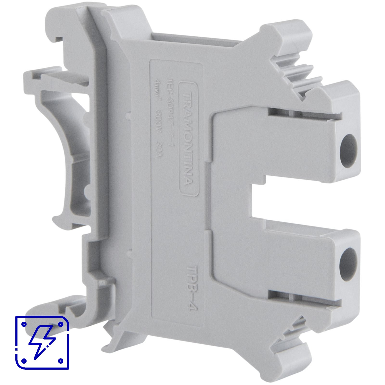Borne de Conexão a Parafuso Cinza 4 mm² Tramontina TPB-4 100 UNIDADES EMB.MINIMA