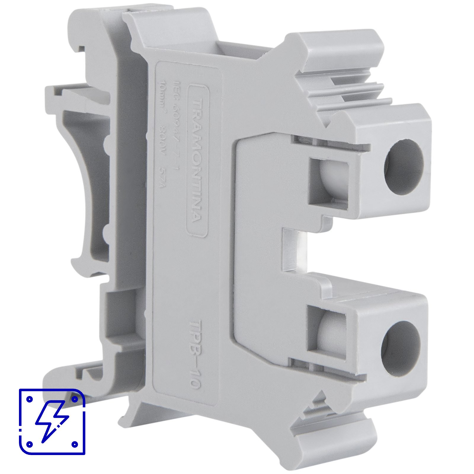 Borne de Conexão a Parafuso Cinza 10 mm² Tramontina TPB-10 50 UNIDADES EMB.MINIMA