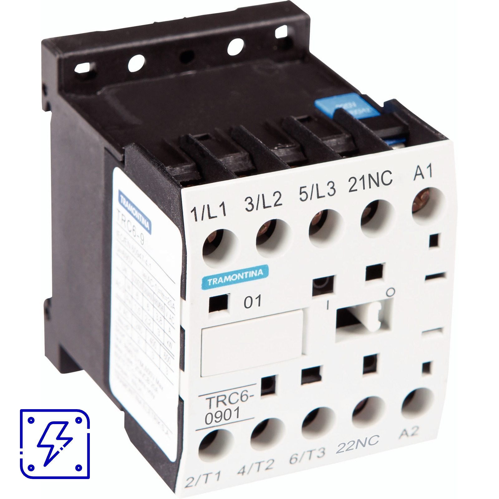 Mini Contator Tripolar Tramontina TRC6-0901 9 A 220 Vca 1NF 1 UNIDADES EMB.MINIMA