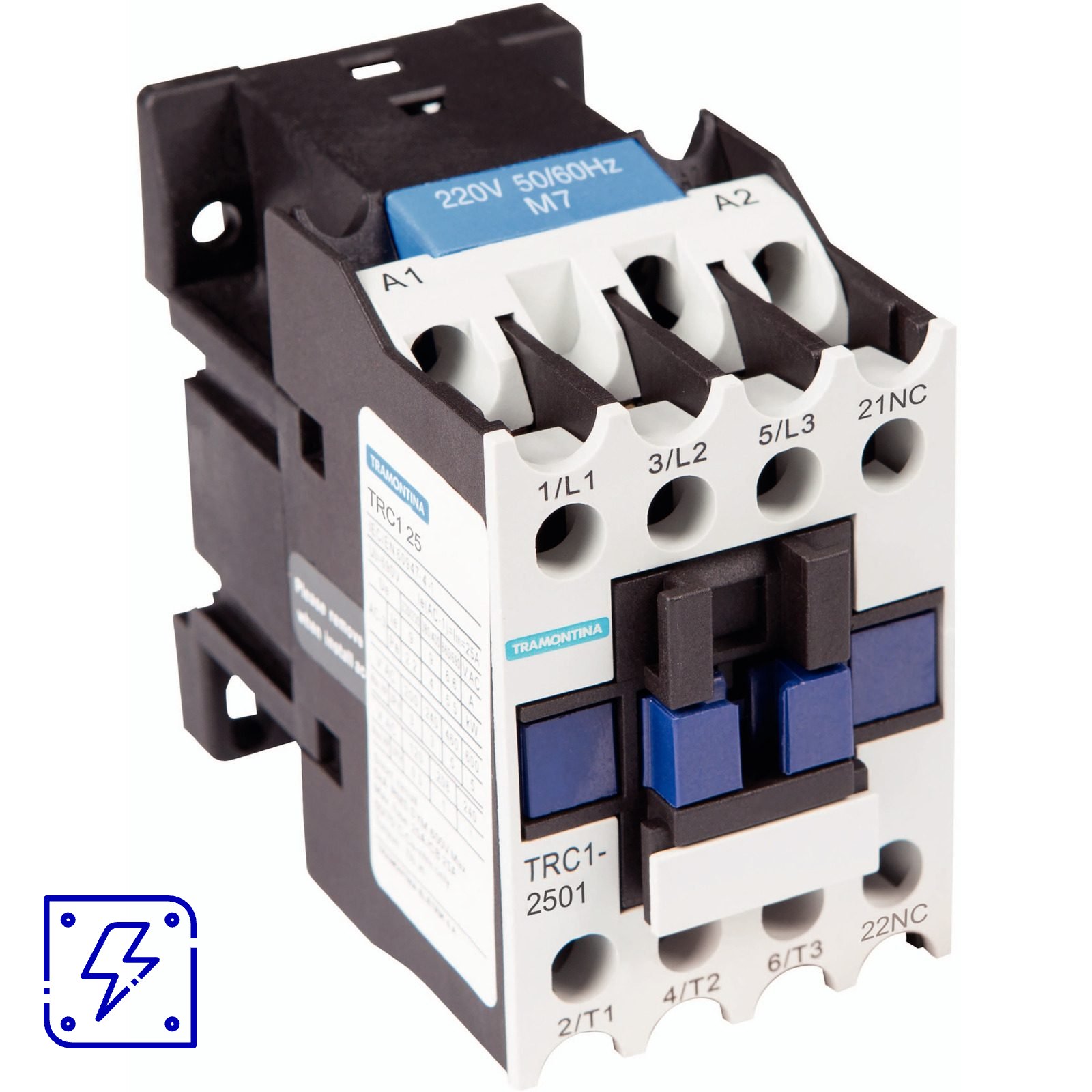 Contator Tripolar Tramontina TRC1-2501 25 A 220 Vca 1NF 1 UNIDADES EMB.MINIMA