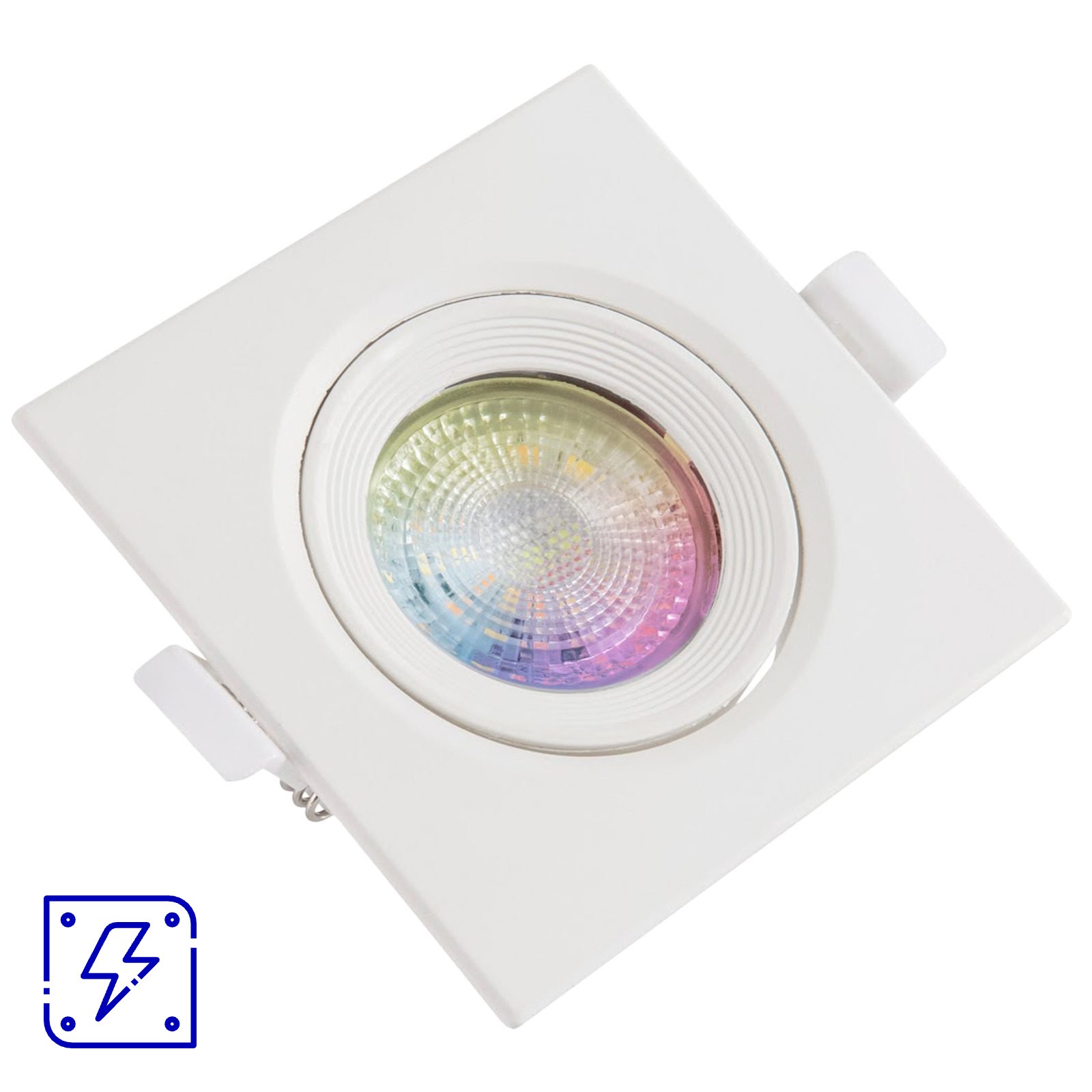 Spot Quadrado de Embutir Tramontina Smart Led 350 lm 5 W com 16 Milhões de Cores RGBW 1 UNIDADES EMB.MINIMA