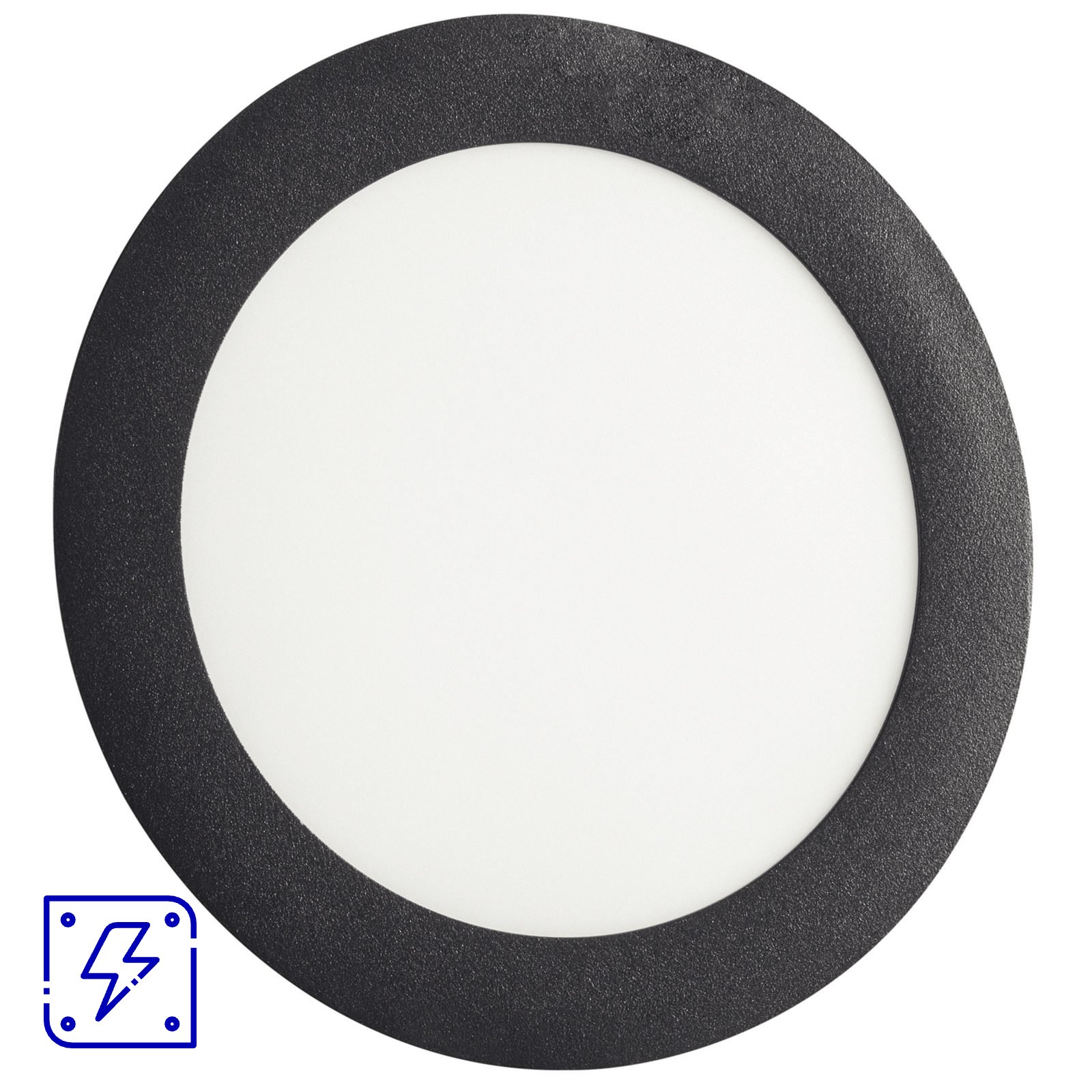Plafon Fita LED Tramontina Redondo de Embutir Preto 12 W 3000 K 840 lm Luz Amarela 1 UNIDADES EMB.MINIMA