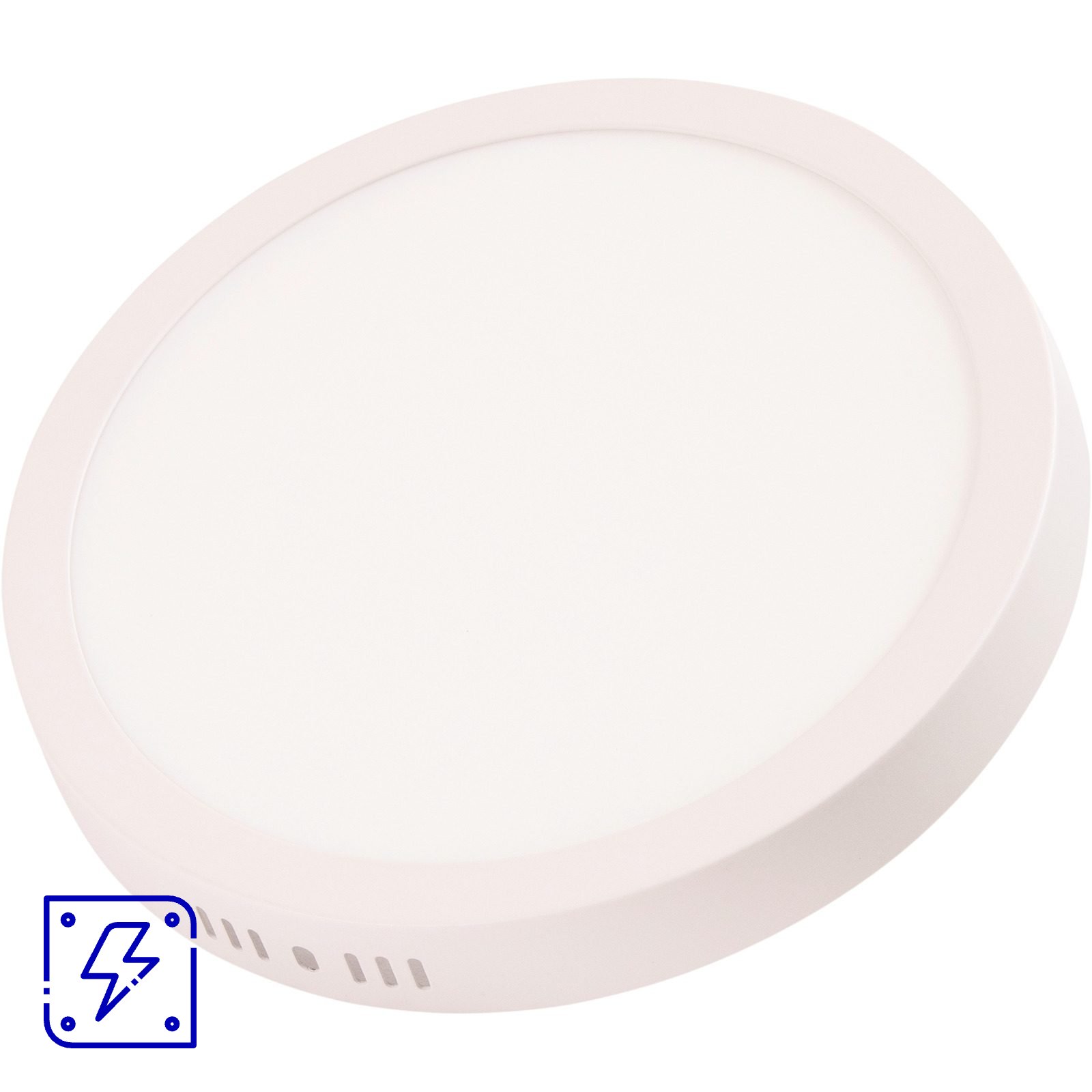 Plafon LED Tramontina Redondo de Sobrepor 24 W Bivolt 3000 K Luz Amarela 20 UNIDADES EMB.MINIMA