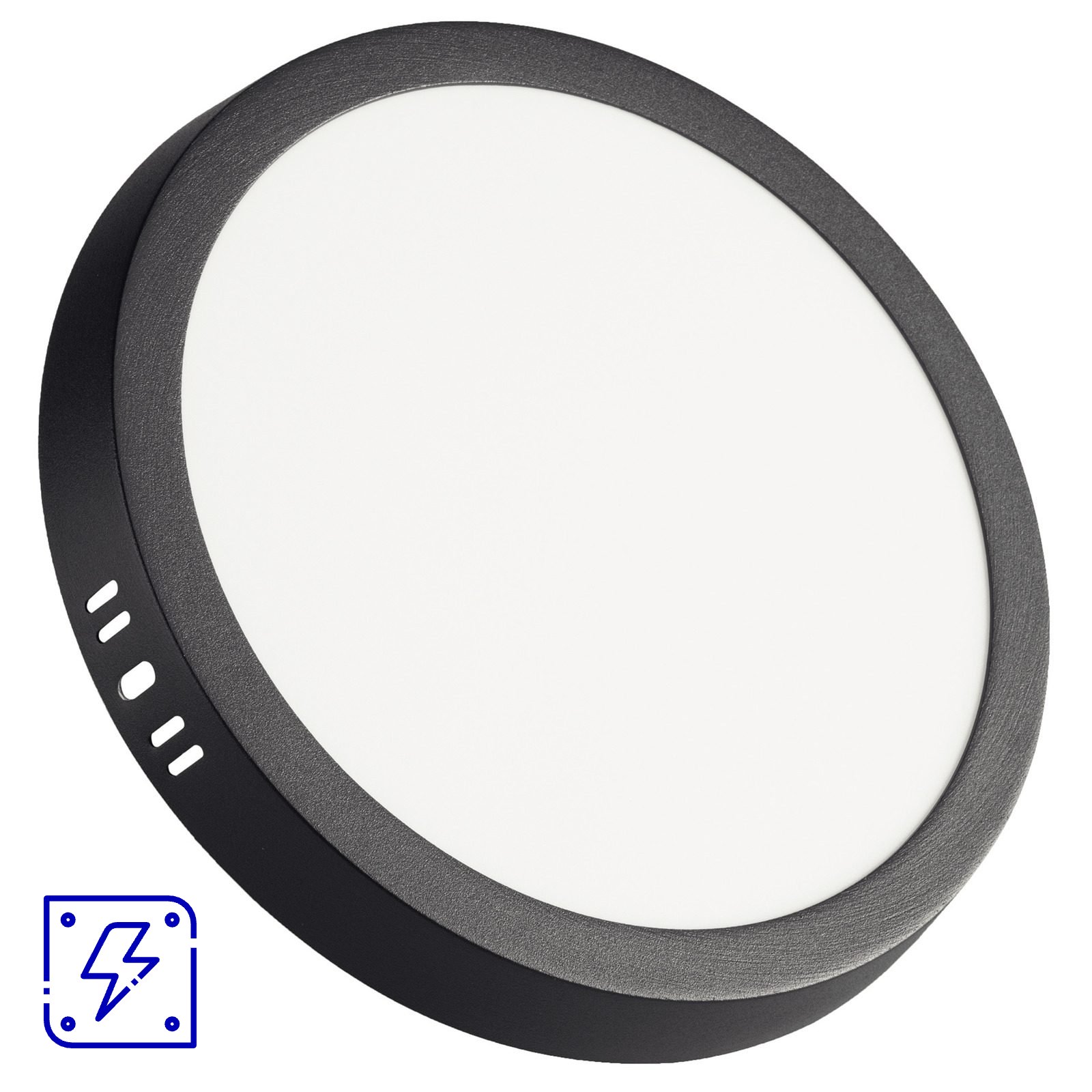 Plafon Fita LED Tramontina Redondo de Sobrepor Preto 18 W 3000 K 1250 lm Luz Amarela 1 UNIDADES EMB.MINIMA