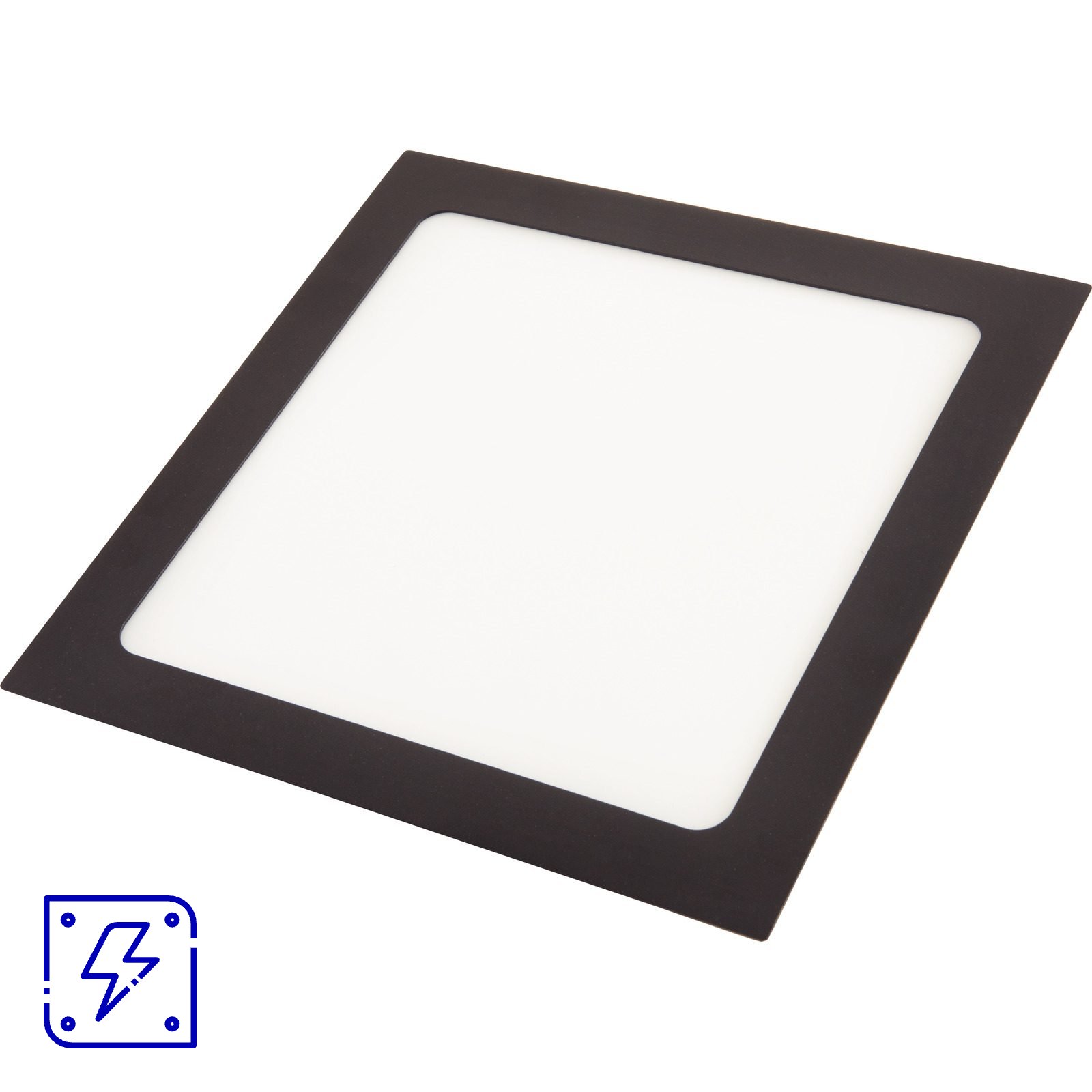 Plafon Fita LED Tramontina Quadrado de Embutir Preto 24 W 3000 K 1680 lm Luz Amarela 20 UNIDADES EMB.MINIMA