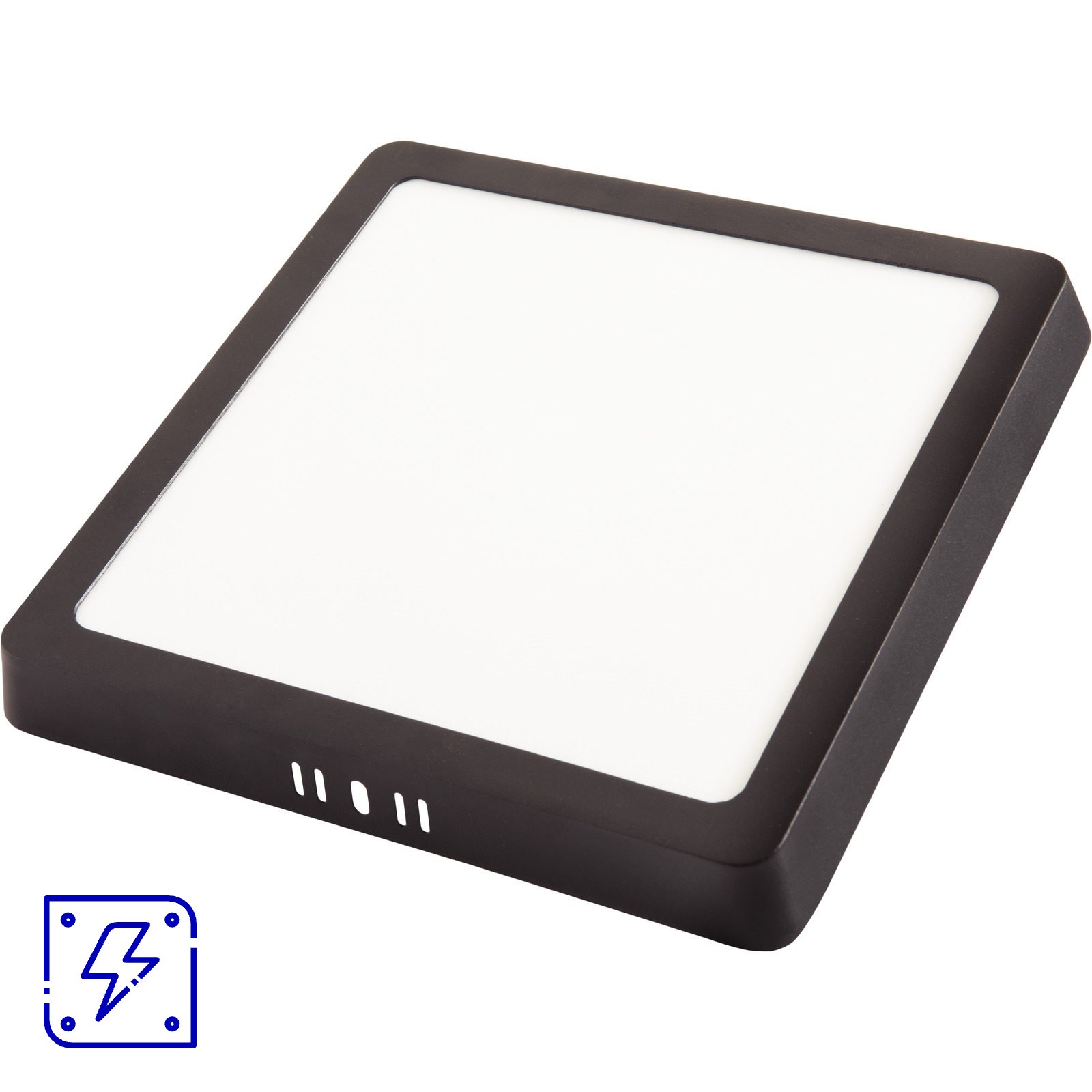 Plafon LED Tramontina Quadrado de Sobrepor Preto 18 W 6500 K Luz Branca 20 UNIDADES EMB.MINIMA