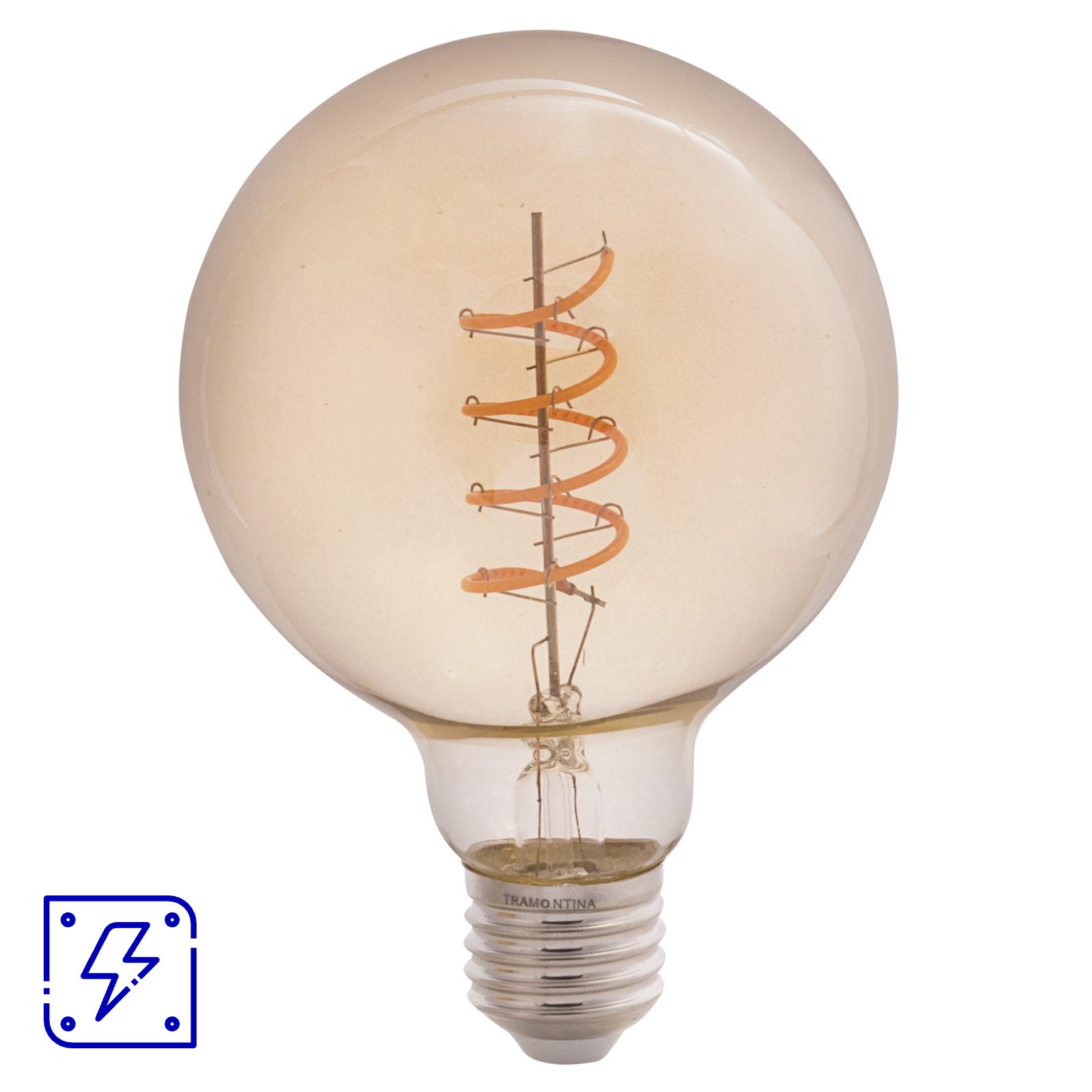 Lâmpada LED de Filamento Espiral Tramontina G95 4 W 2200 K Luz Amarela Âmbar 20 UNIDADES EMB.MINIMA