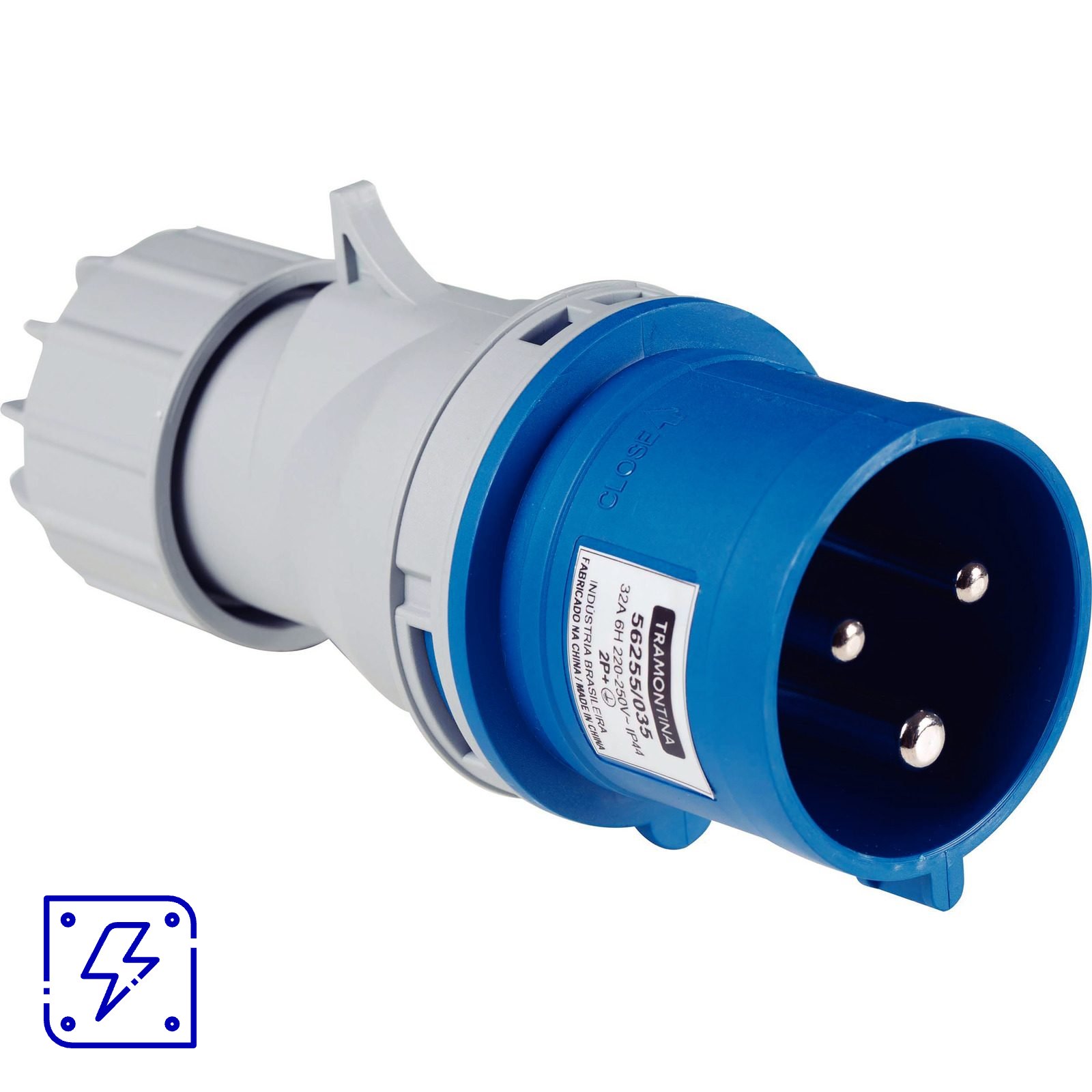 Plugue Móvel Industrial 2P+T 32 A 220-250 Vca 6 H Tramontina 10 UNIDADES EMB.MINIMA