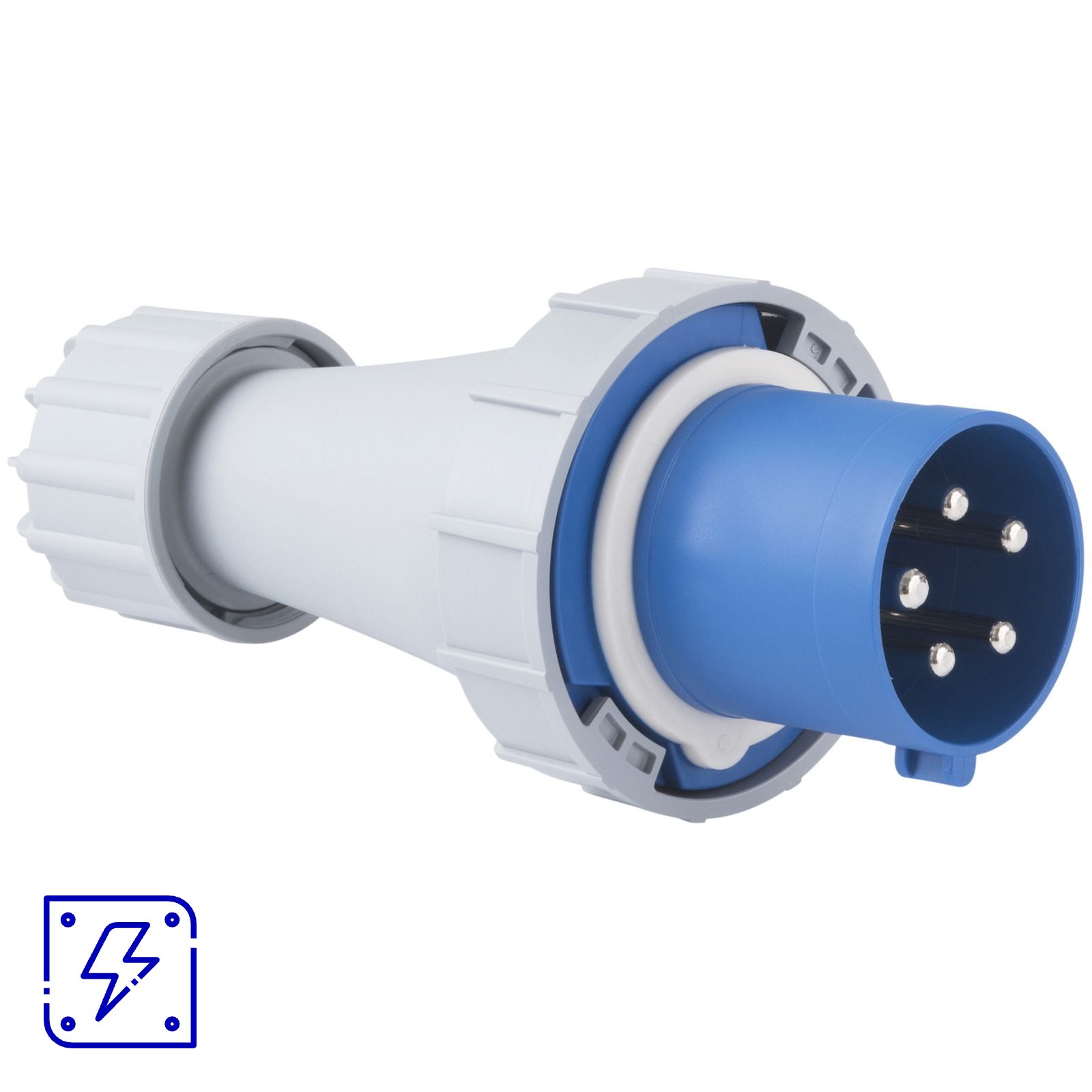 Plugue Móvel Industrial 3P+N+T Tramontina 63 A 220-250 V 9 H IP67 10 UNIDADES EMB.MINIMA