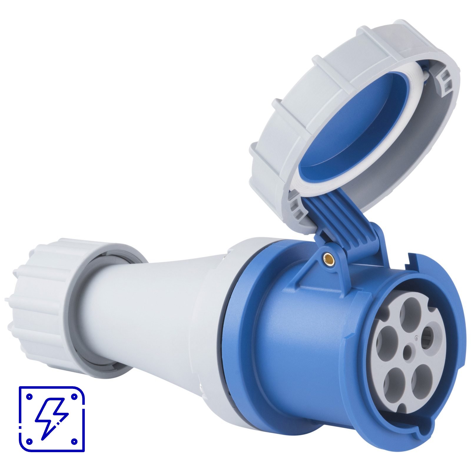 Tomada de Acoplamento Industrial 3P+N+T Tramontina 63 A 220-250 V 9 H IP67 10 UNIDADES EMB.MINIMA