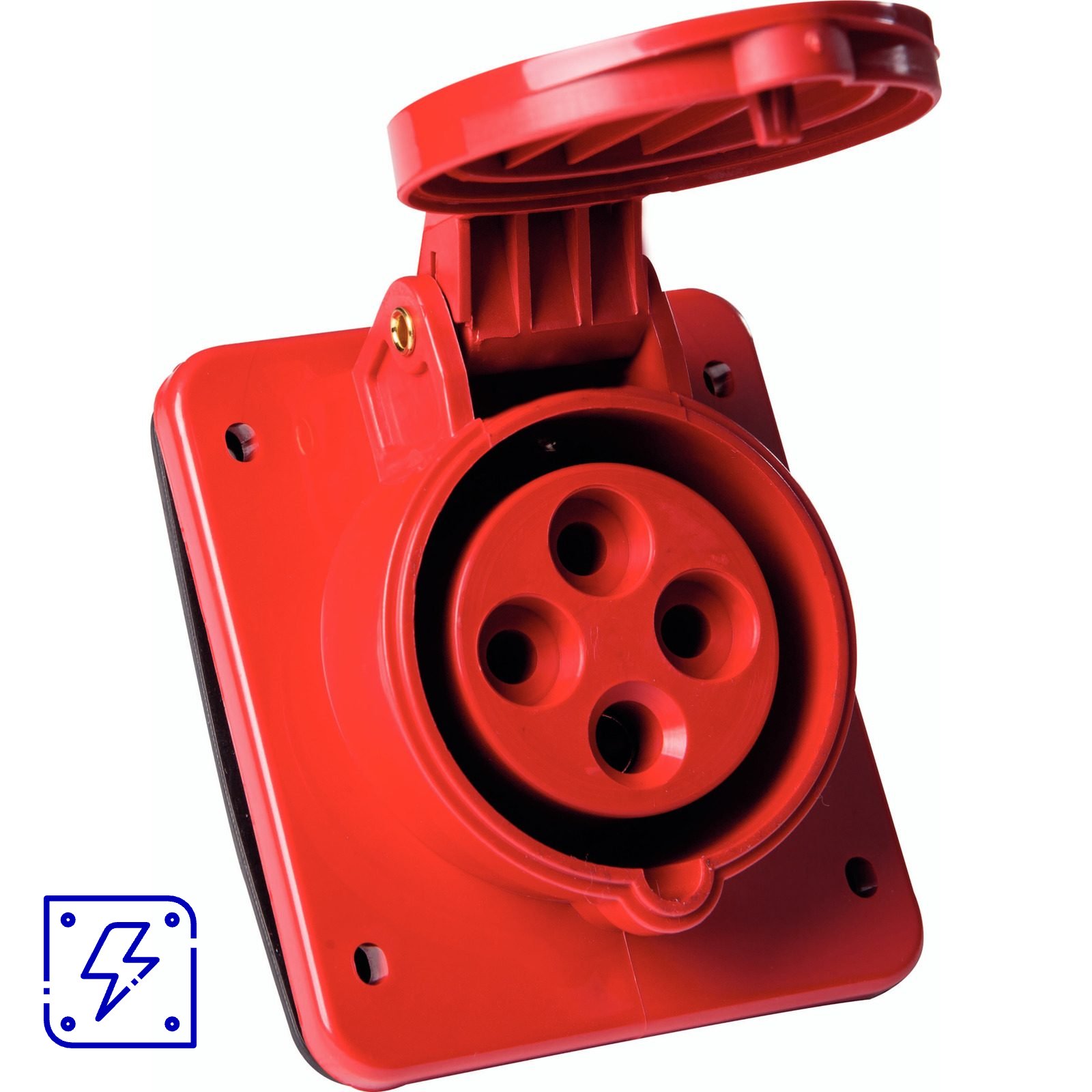 Tomada de Embutir Industrial 3P+T 16 A 380-415 Vca 6 H Tramontina 10 UNIDADES EMB.MINIMA