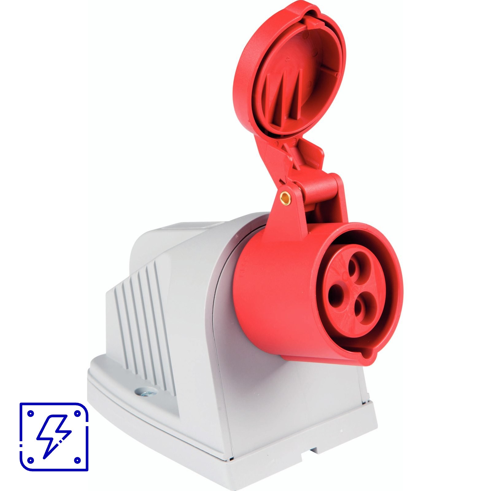 Tomada de Sobrepor Industrial 2P+T 16 A 380-415 Vca 9 H Tramontina 10 UNIDADES EMB.MINIMA