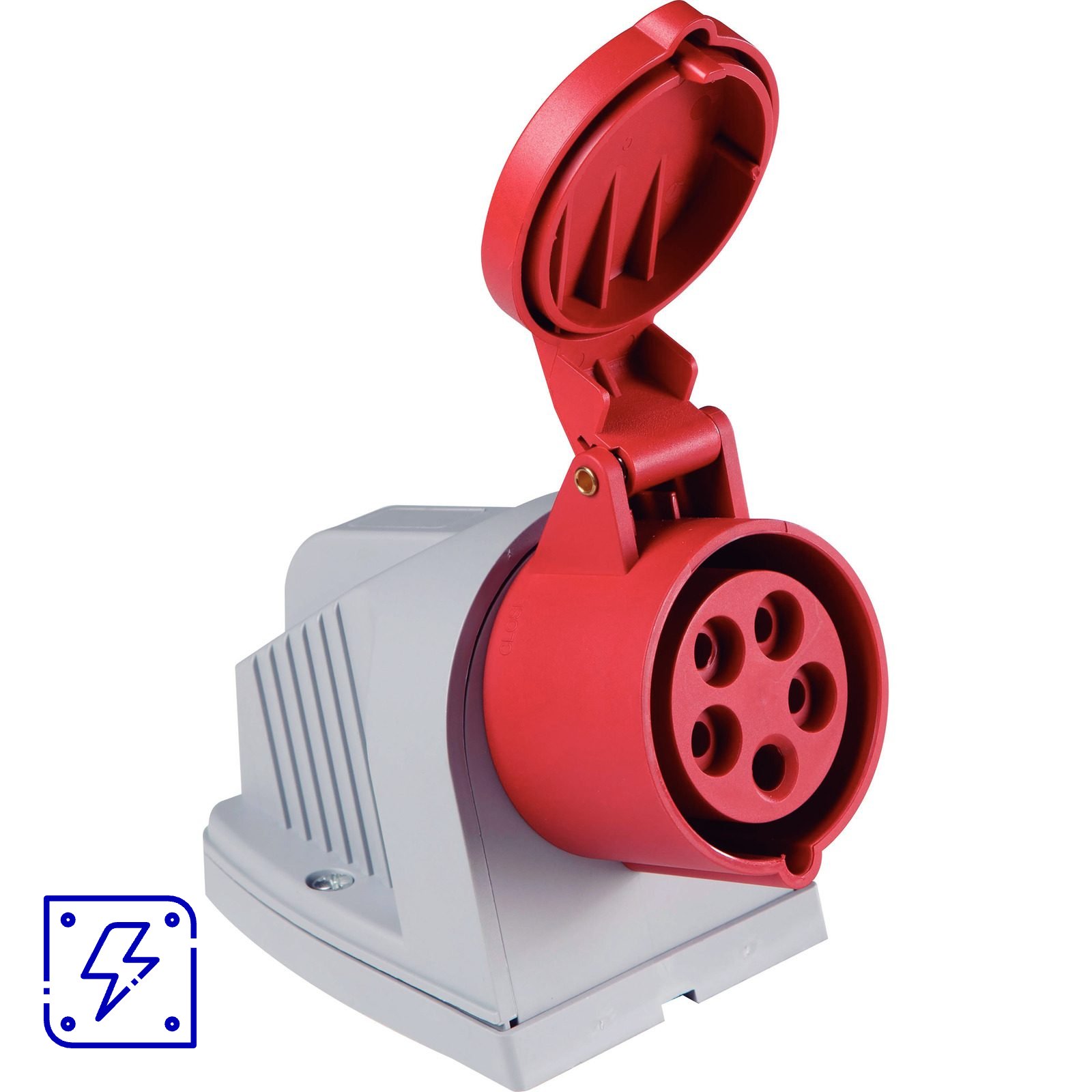 Tomada de Sobrepor Industrial 3P+N+T 16 A 380-415 Vca 6 H Tramontina 10 UNIDADES EMB.MINIMA