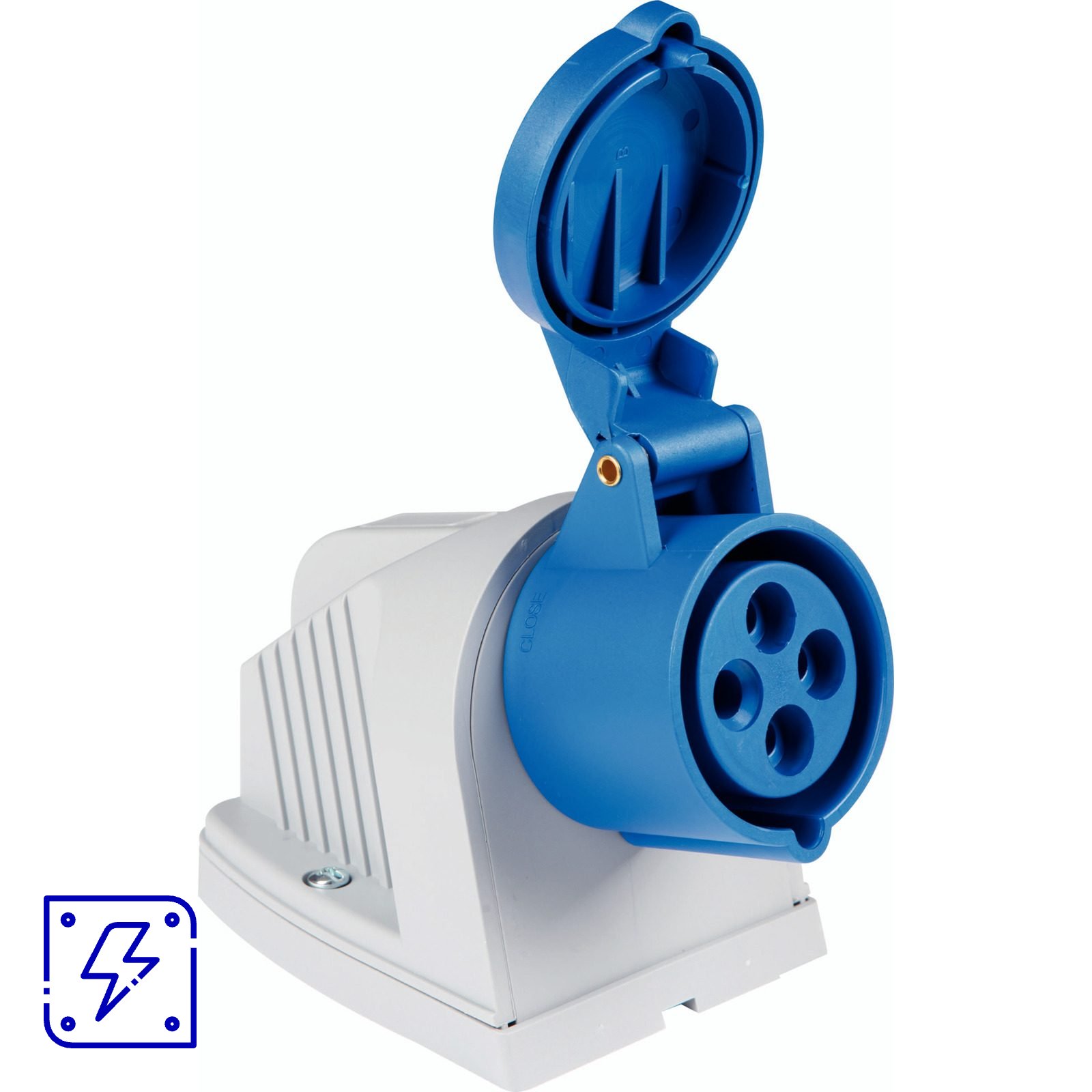 Tomada de Sobrepor Industrial 3P+T 32 A 220-250 Vca 9 H Tramontina 10 UNIDADES EMB.MINIMA