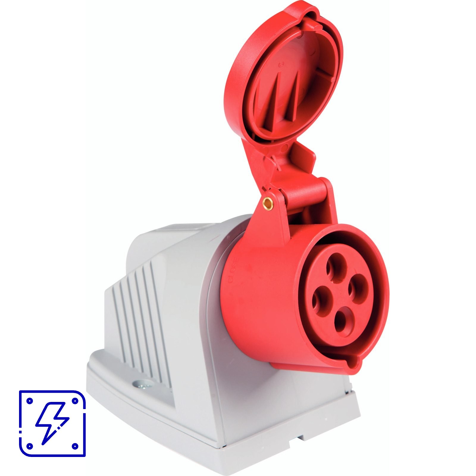 Tomada de Sobrepor Industrial 3P+T 32 A 380-415 Vca 6 H Tramontina 10 UNIDADES EMB.MINIMA