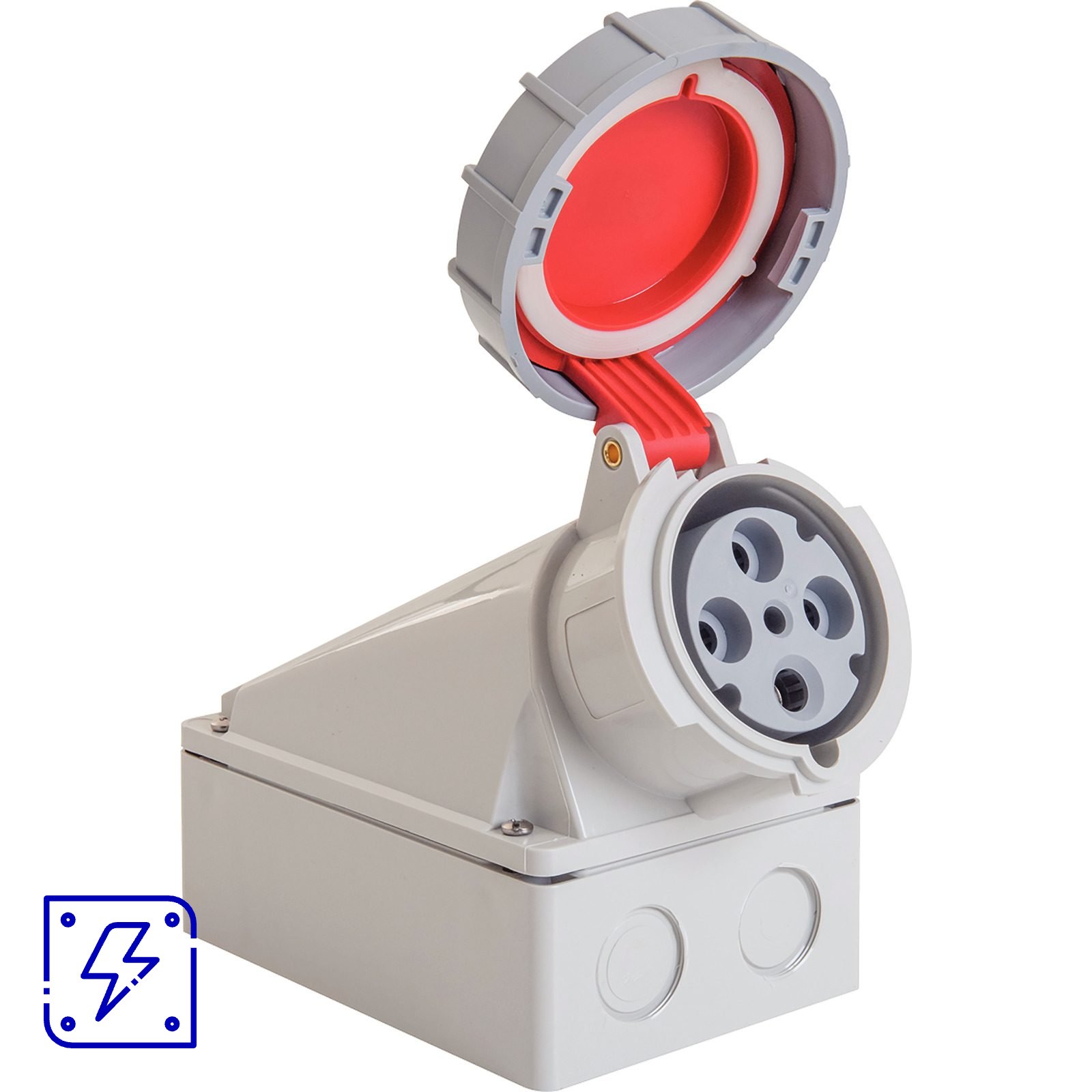 Tomada de Sobrepor Industrial 3P+T 63 A 380-415 Vca 6 H Tramontina 1 UNIDADES EMB.MINIMA