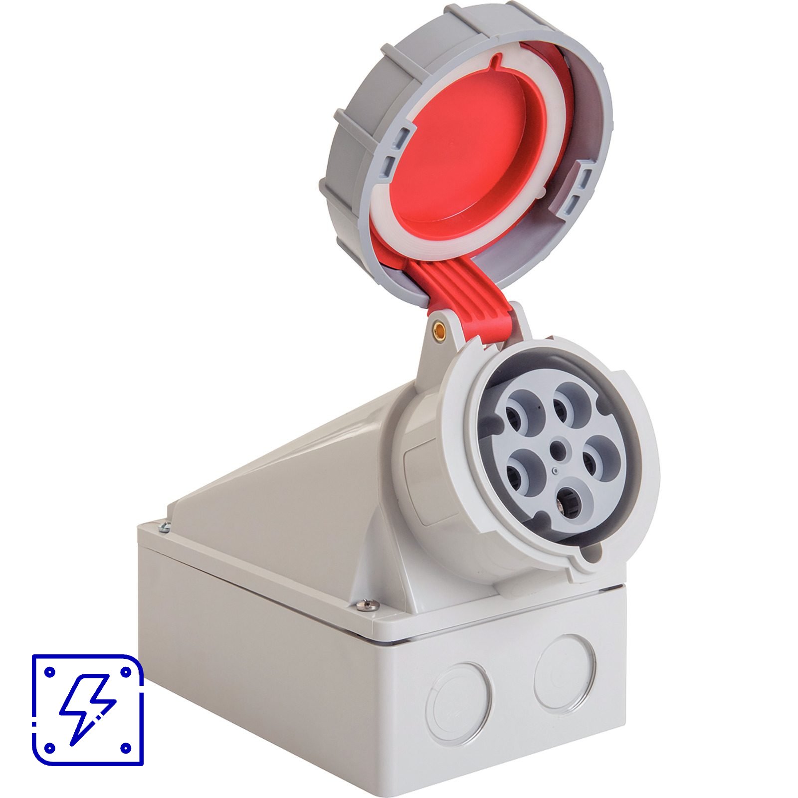 Tomada de Sobrepor Industrial 3P+N+T 63 A 380-415 Vca 6 H Tramontina 1 UNIDADES EMB.MINIMA