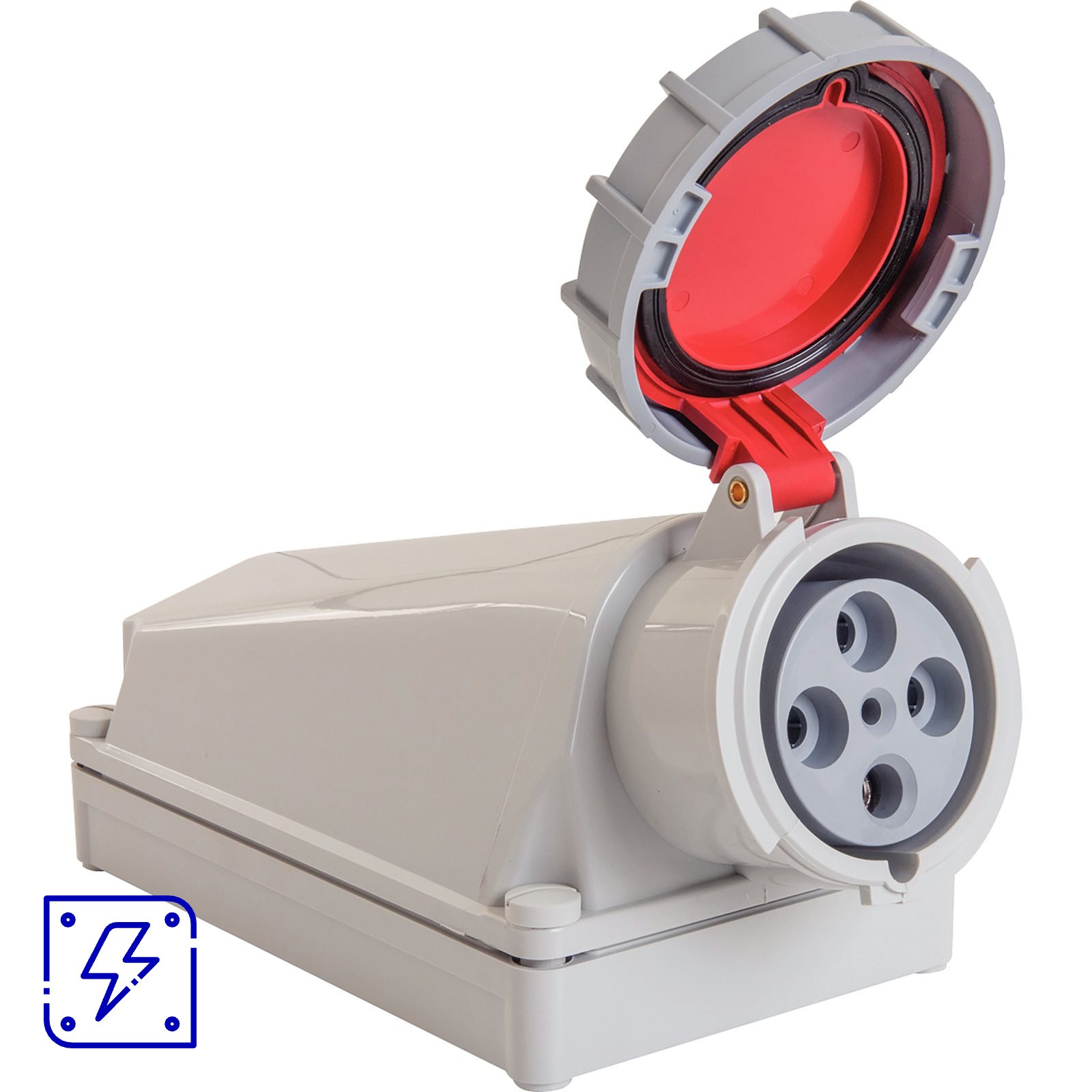 Tomada de Sobrepor Industrial 3P+T 125 A 380-415 Vca 6 H Tramontina 1 UNIDADES EMB.MINIMA