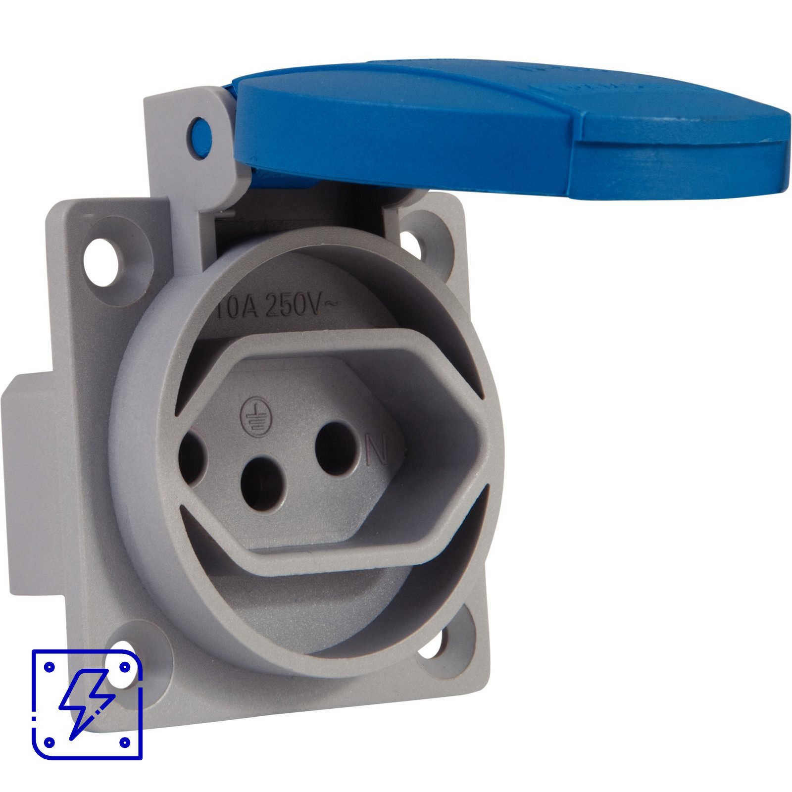 Tomada Industrial Monofásica 10 A 250 V Tramontina 10 UNIDADES EMB.MINIMA
