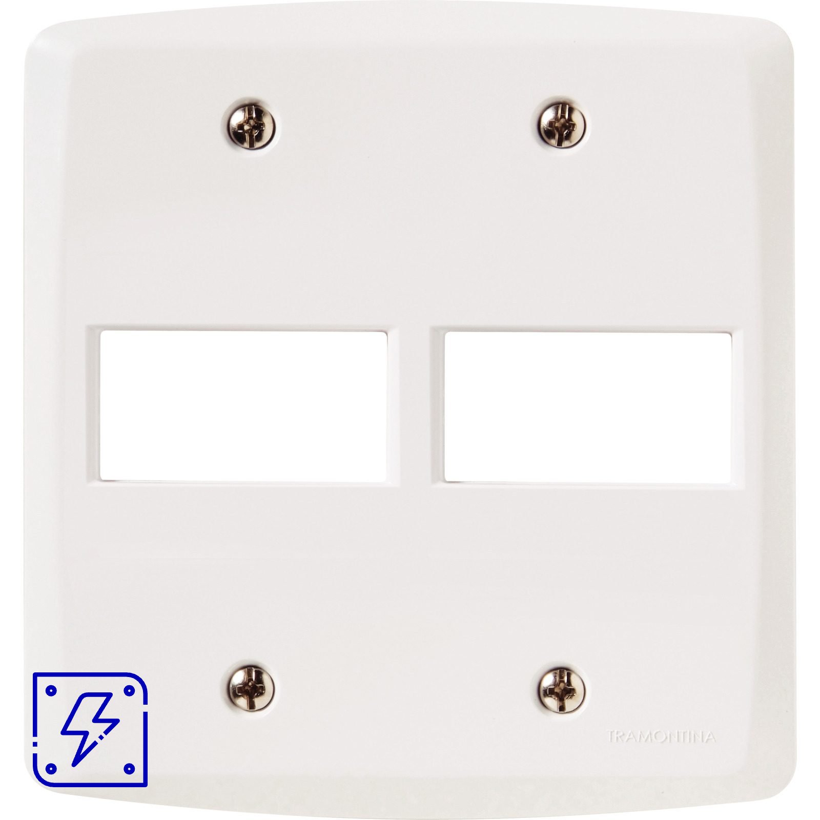 Placa 2 Postos Horizontal 4x4 Tramontina Lux² Branca 20 UNIDADES EMB.MINIMA