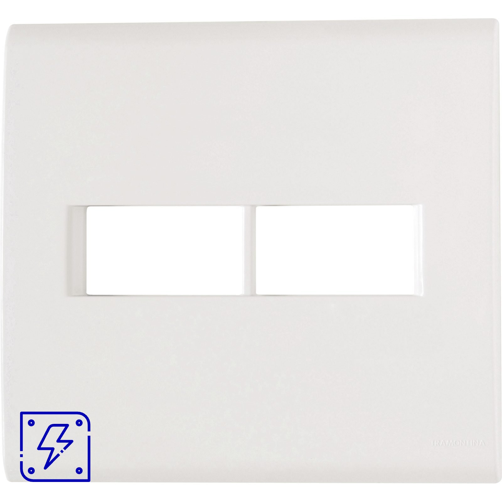 Placa 2 Postos 4x4 Tramontina Liz Branca 20 UNIDADES EMB.MINIMA