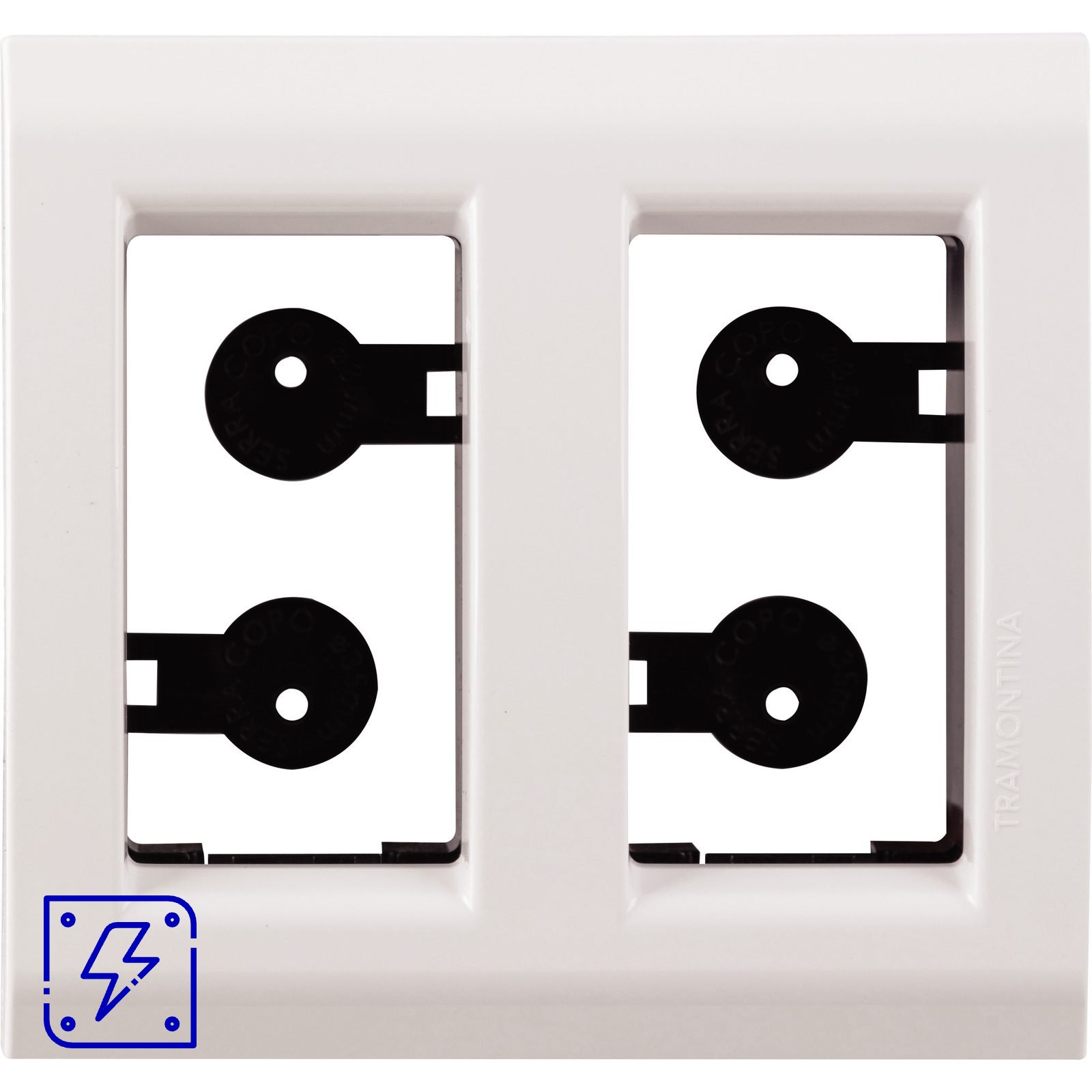 Placa para Móvel 2 Postos Tramontina Liz Branca 20 UNIDADES EMB.MINIMA