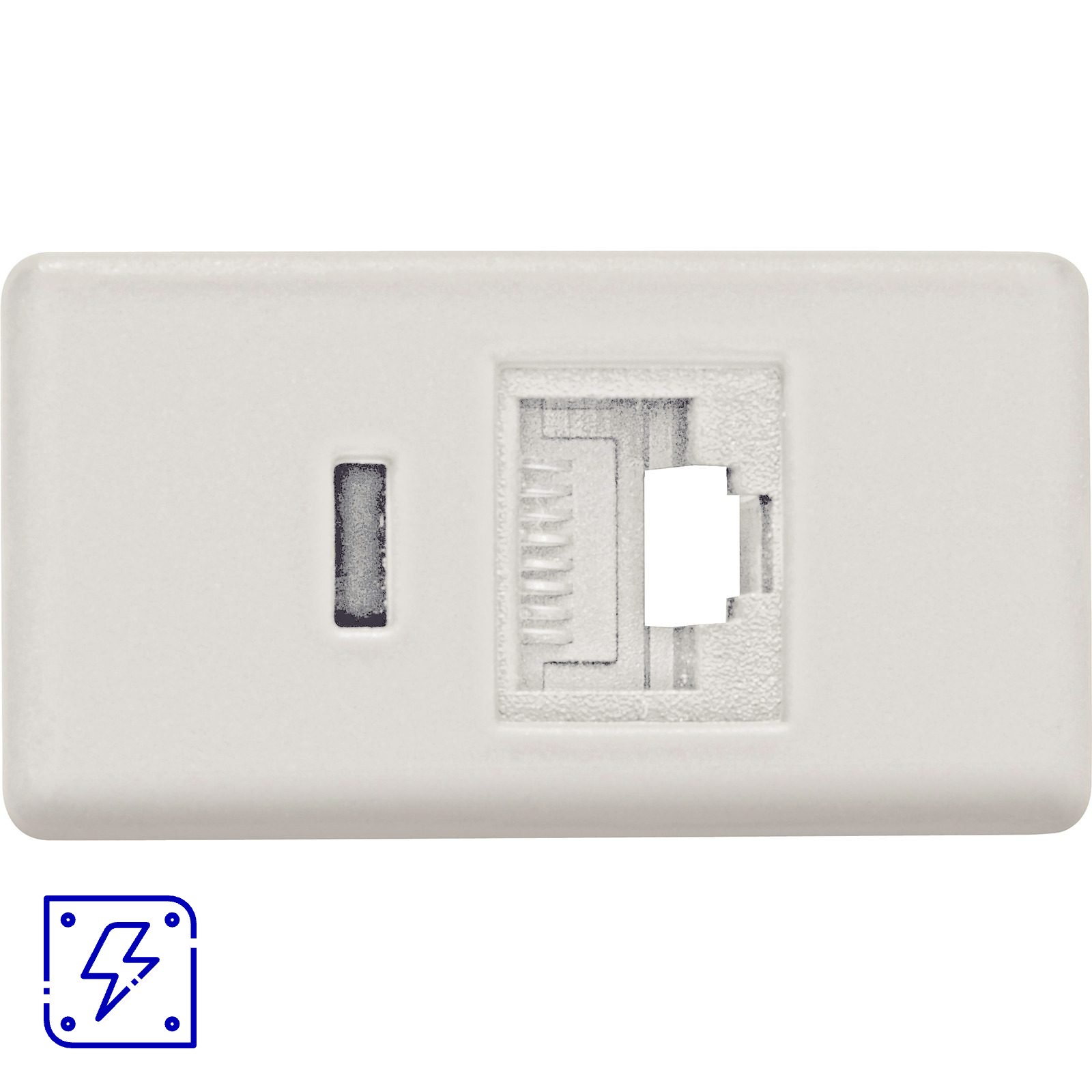 Módulo Tomada para Transmissão de Dados Tramontina RJ 45 Cat 6 Branco 10 UNIDADES EMB.MINIMA