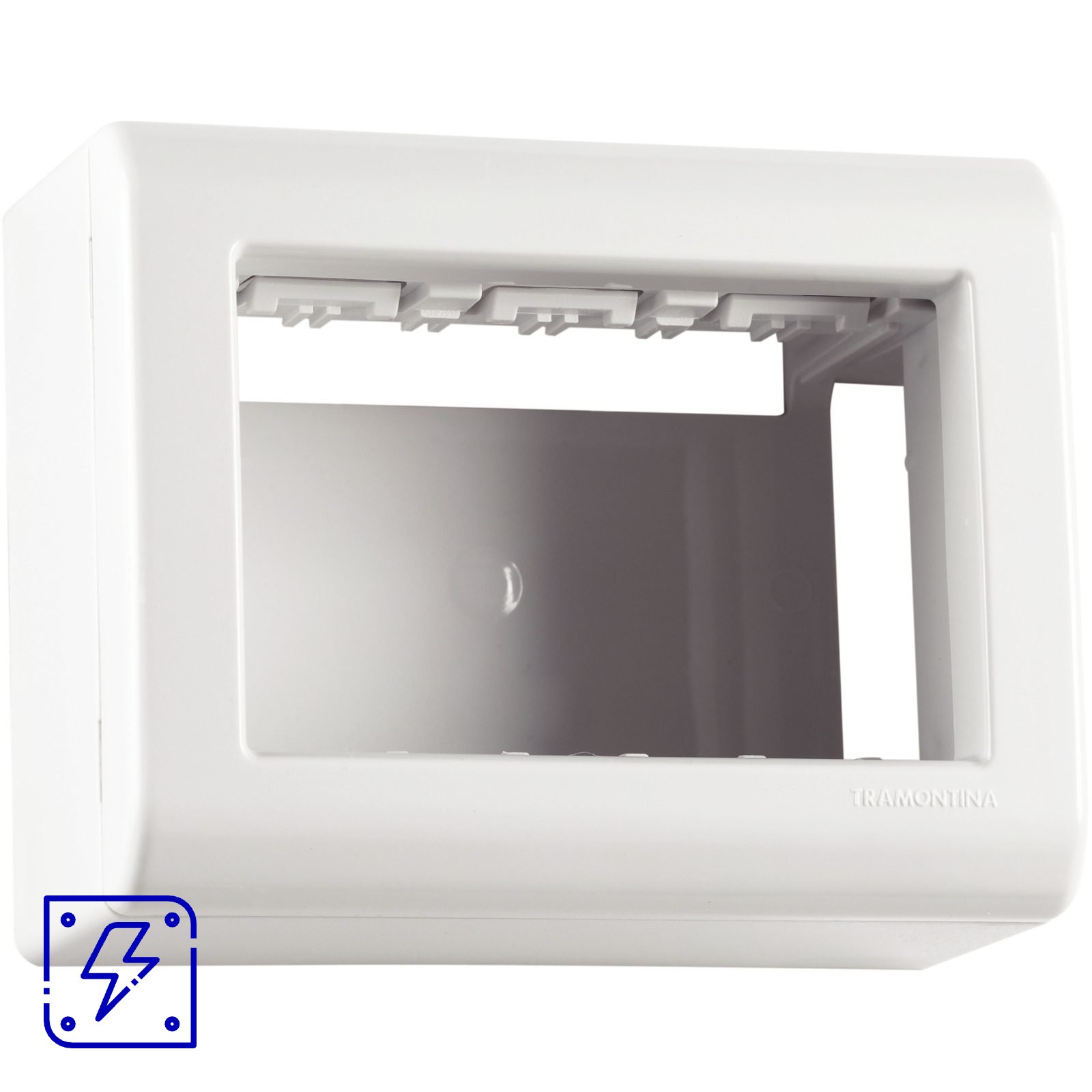 Caixa de Sobrepor 3 Postos Tramontina Lizflex Branca 20 UNIDADES EMB.MINIMA