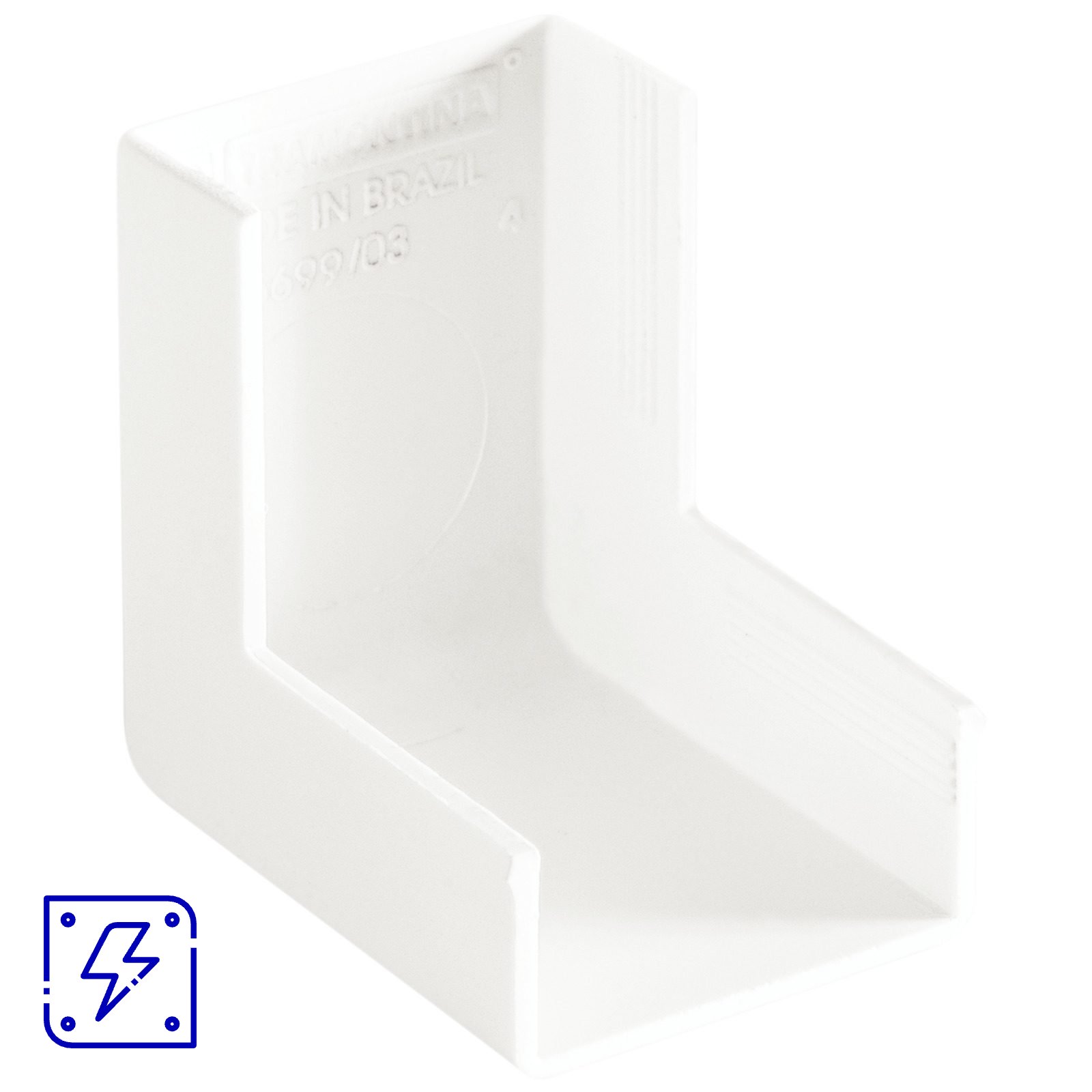 Cotovelo Externo 20x10 mm Tramontina Branco Lizflex 50 UNIDADES EMB.MINIMA