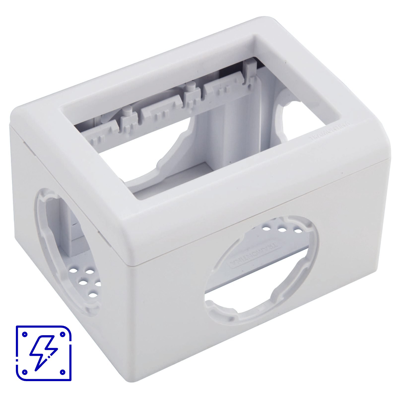 Caixa de Sobrepor X 3 Postos para Eletrodutos e Canaletas Tramontina Lizflex Multiuso Branca 20 UNIDADES EMB.MINIMA