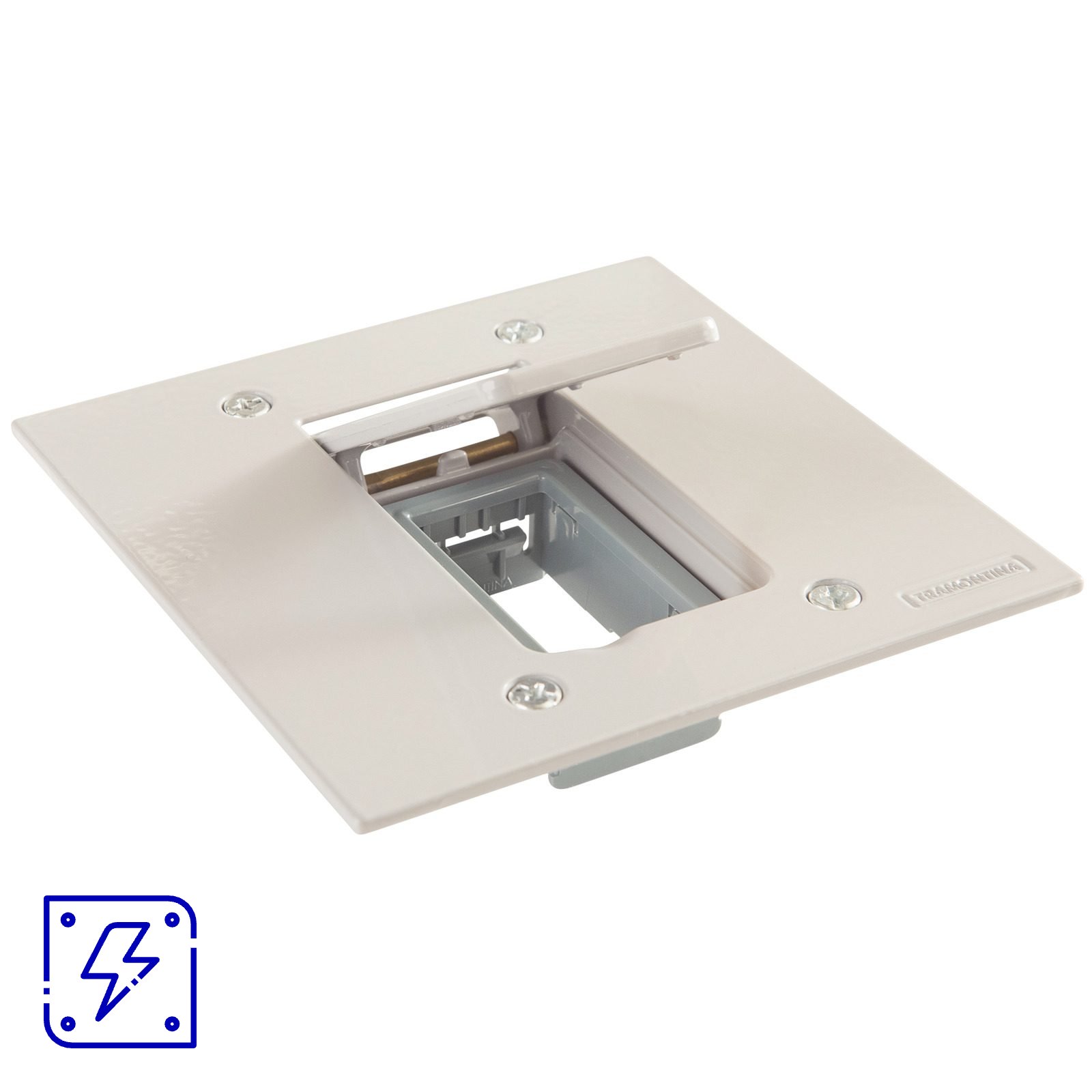 Tampa 1 Posto 4x4 para Piso Tramontina Modular Cinza 12 UNIDADES EMB.MINIMA
