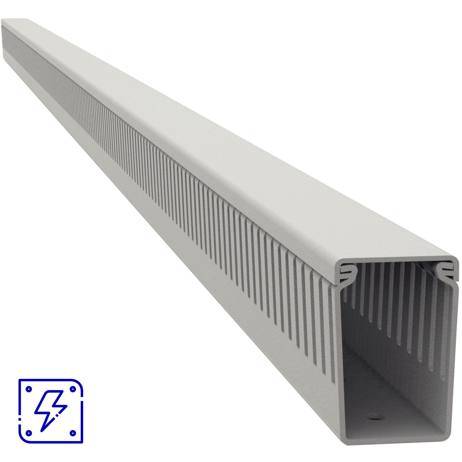 Canaleta para Painel Aberta 30x50x2000 mm Tramontina Cinza 8 UNIDADES EMB.MINIMA