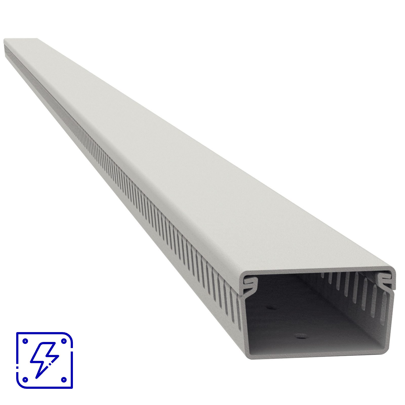 Canaleta para Painel Aberta 50x30x2000 mm Tramontina Cinza 8 UNIDADES EMB.MINIMA