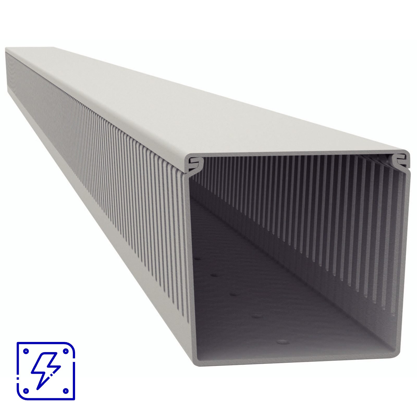Canaleta para Painel Aberta 80x80x2000 mm Tramontina Cinza 4 UNIDADES EMB.MINIMA