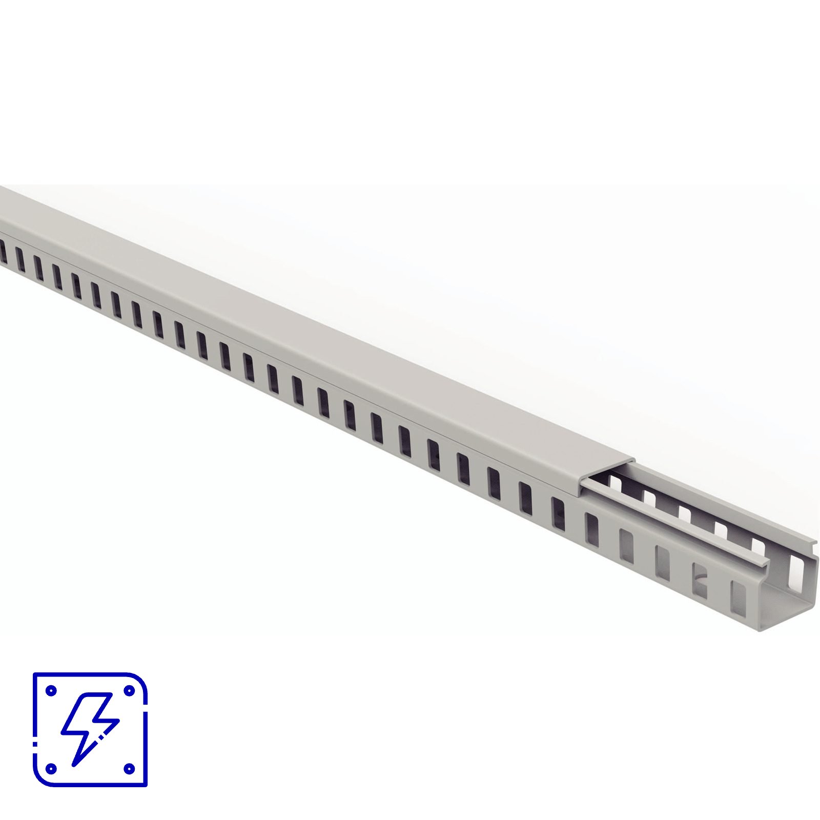 Canaleta para Painel Tramontina Semiaberta Cinza 30x30x2000 mm 12 UNIDADES EMB.MINIMA