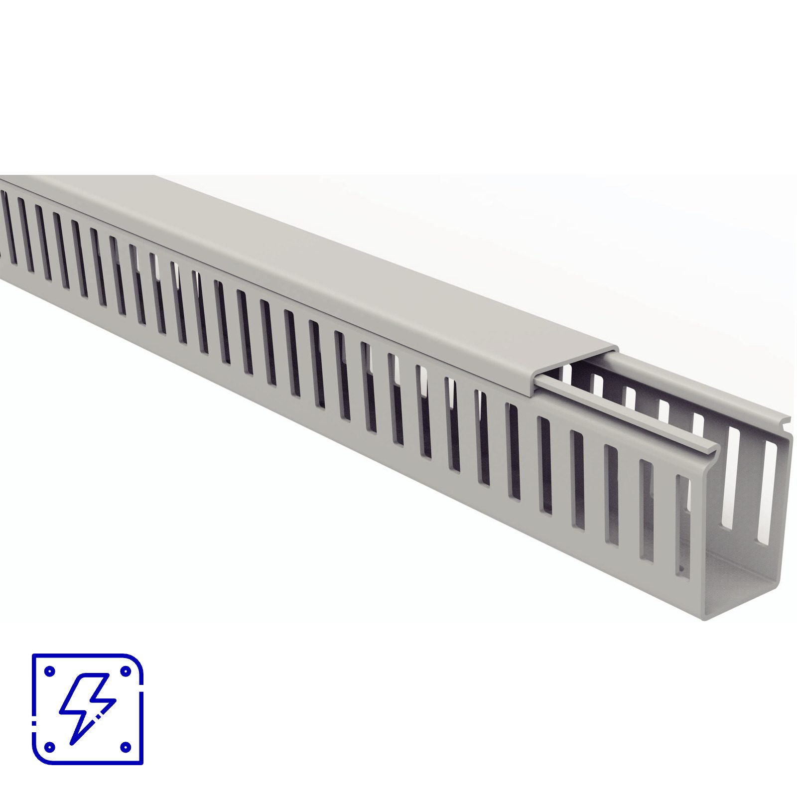 Canaleta para Painel Tramontina Semiaberta Cinza 30x50x2000 mm 8 UNIDADES EMB.MINIMA