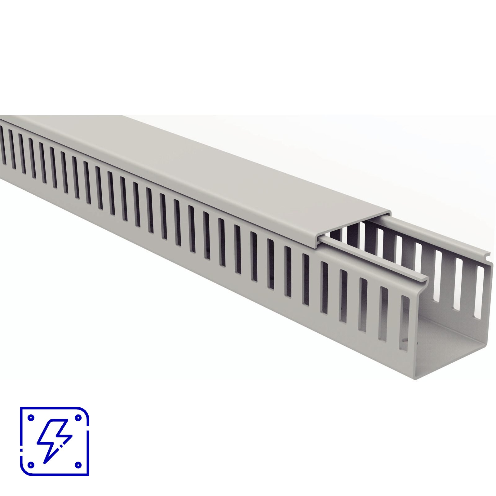 Canaleta para Painel Tramontina Semiaberta Cinza 50x50x2000 mm 4 UNIDADES EMB.MINIMA