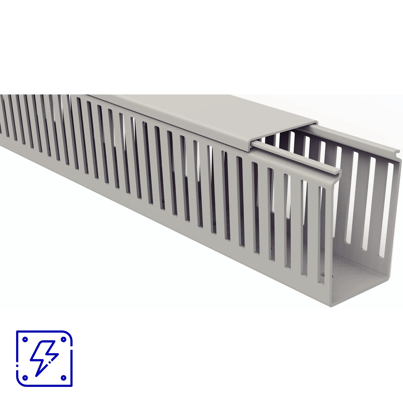 Canaleta para Painel Tramontina Semiaberta Cinza 50x80x2000 mm 4 UNIDADES EMB.MINIMA