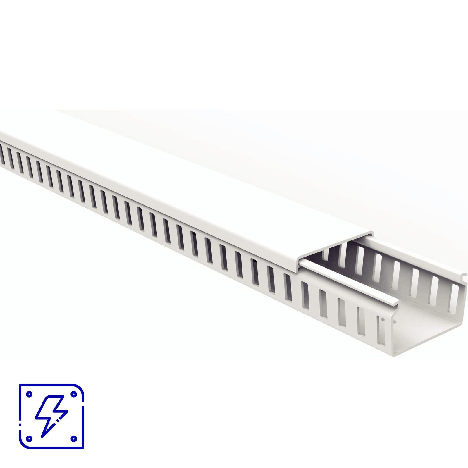 Canaleta para Painel Tramontina Semi Aberta Branca 50x30x2000 mm 8 UNIDADES EMB.MINIMA